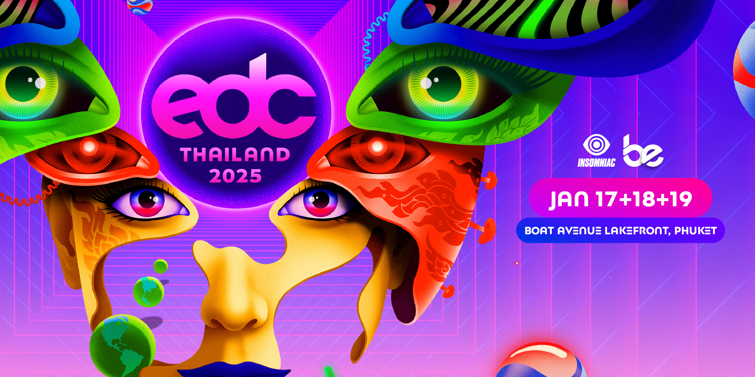 世界前三大的电子音乐节之一Electric Daisy Carnival（EDC）宣布2025年1月17-19日即将前进泰国！