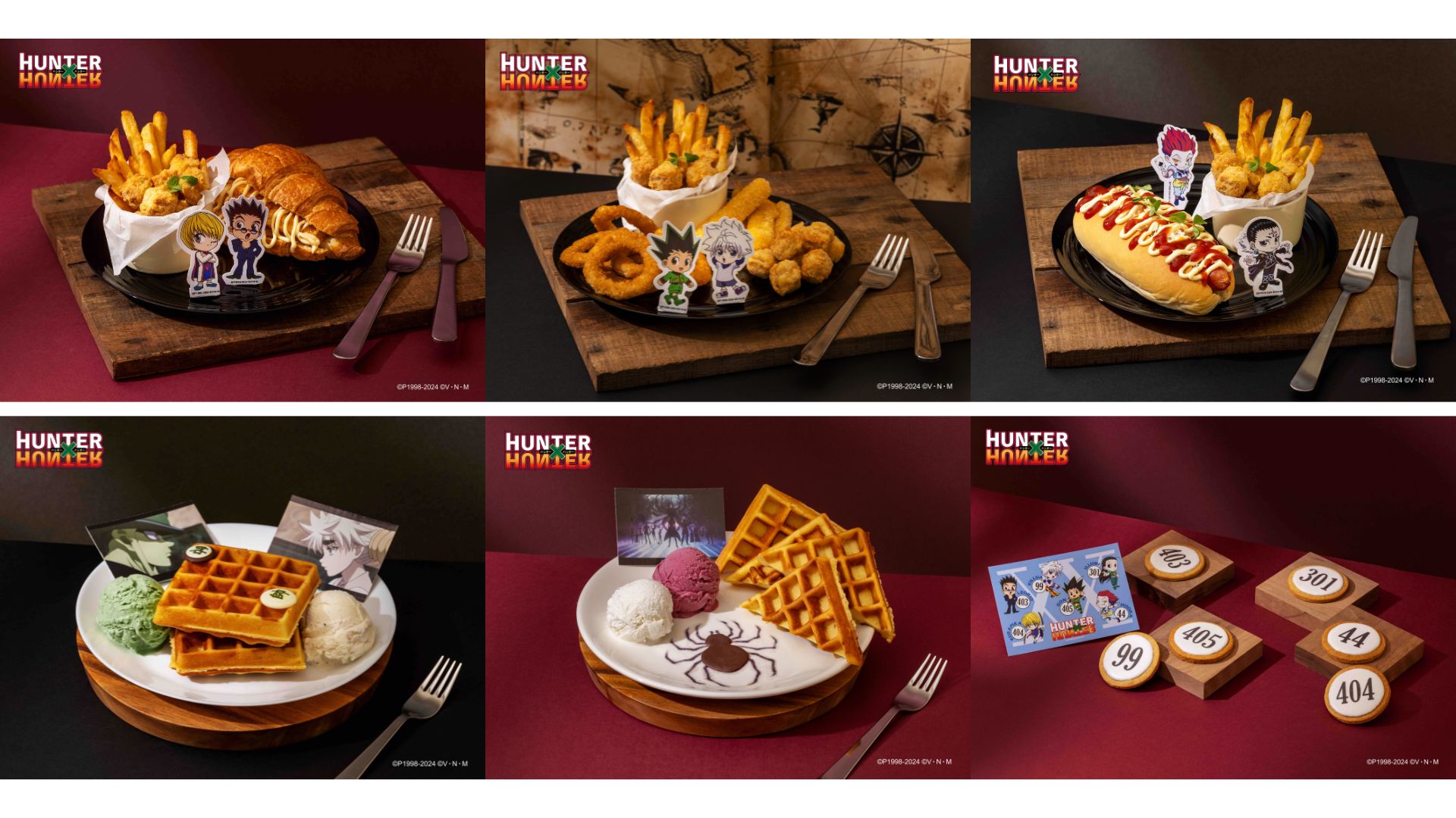 《HUNTER×HUNTER獵人》輕食店餐點推薦-炸物拼盤、鬆餅、「號碼牌餅乾」