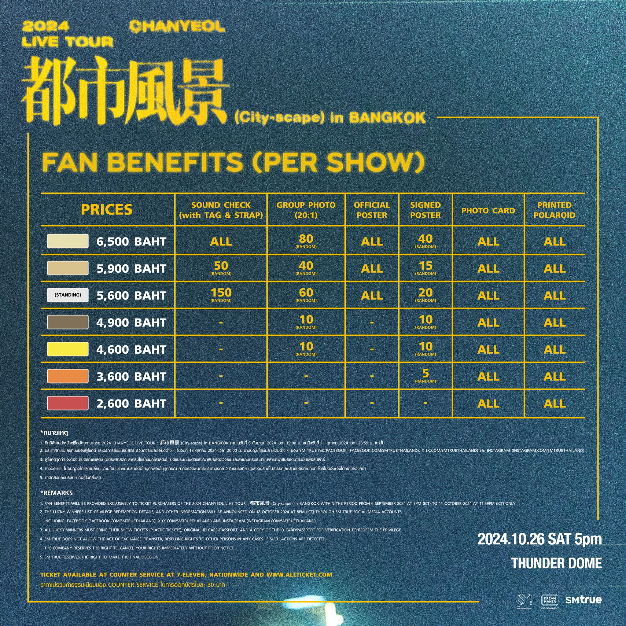 CHANYEOL Bangkok Concert Fan Benefits