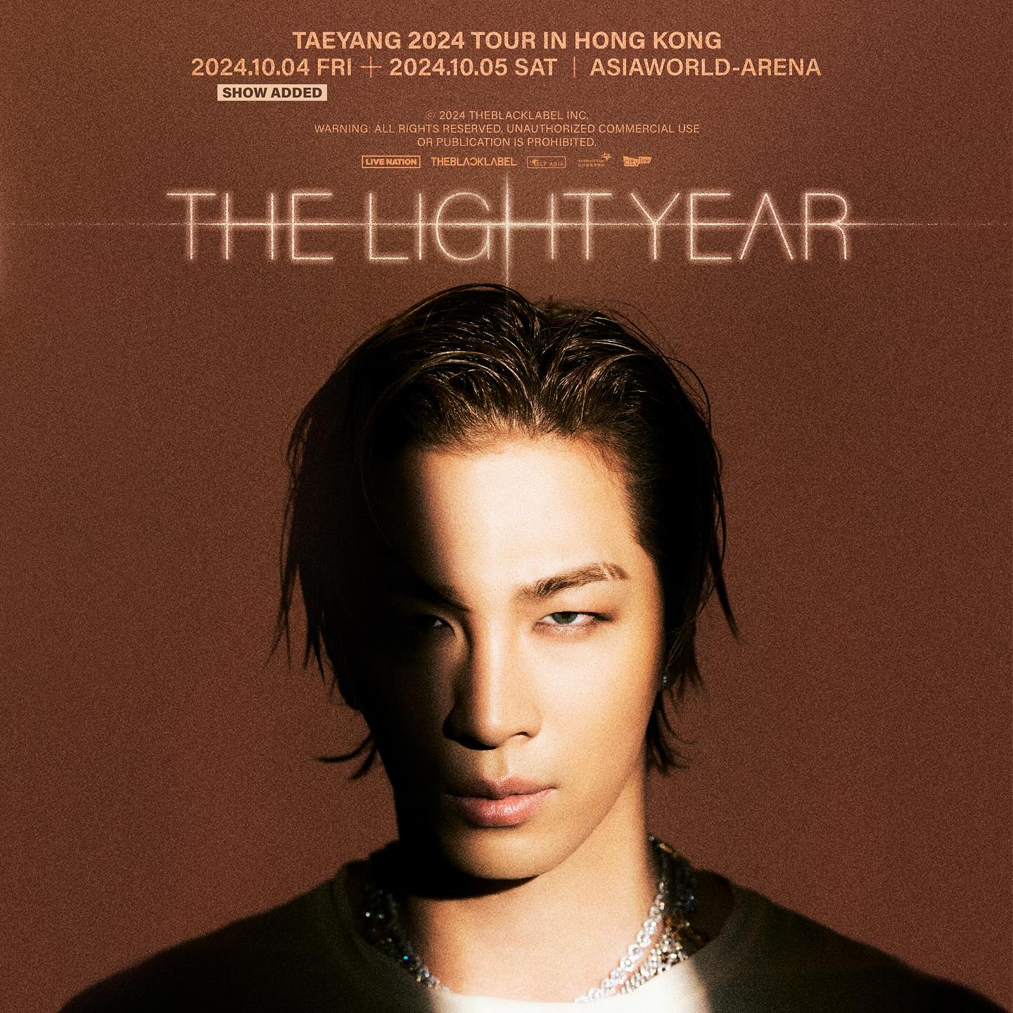 TAEYANG 2024 TOUR [THE LIGHT YEAR] IN HONG KONG | SHOW ADDED!