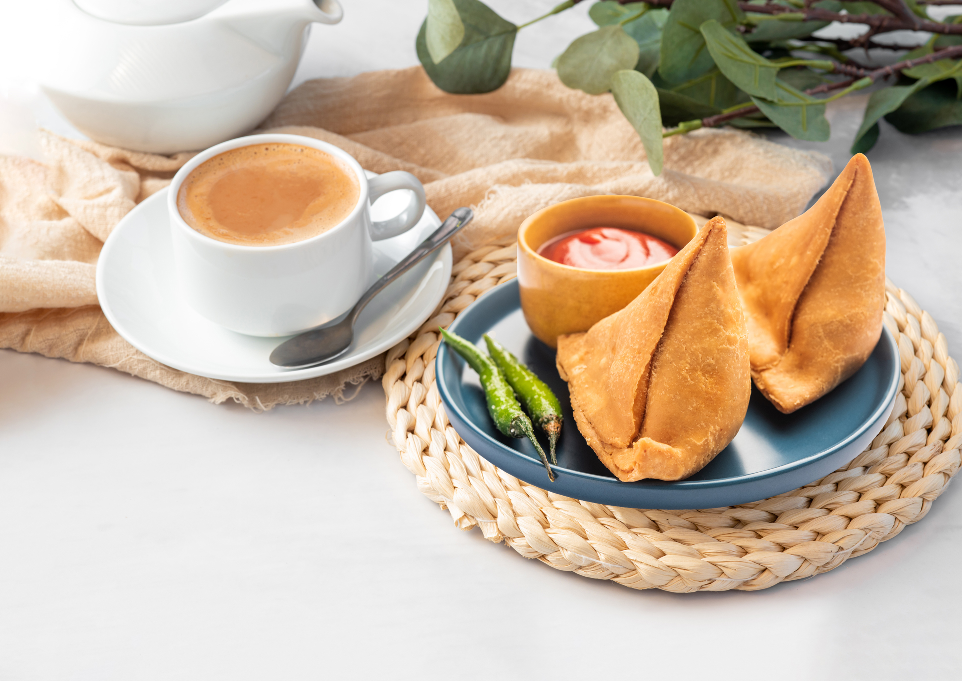 samosa and masala tea