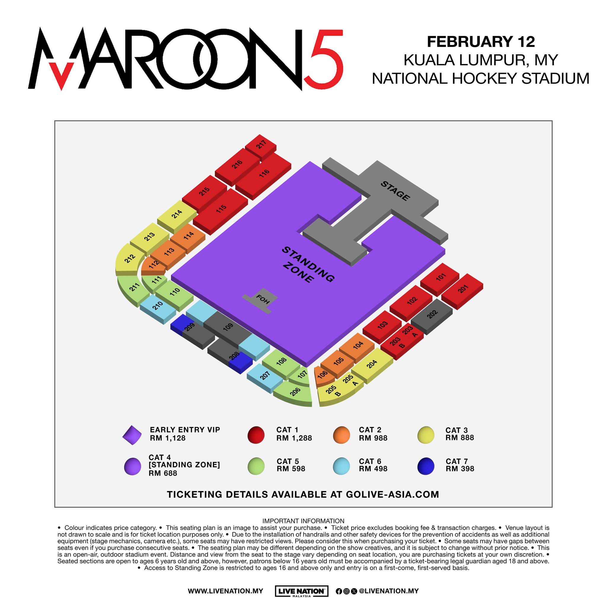 Maroon 5 Aisa 2025 - Kuala Lumpur | National Hockey Stadium Maroon 5 Aisa 2025 - Kuala Lumpur | National Hockey Stadium