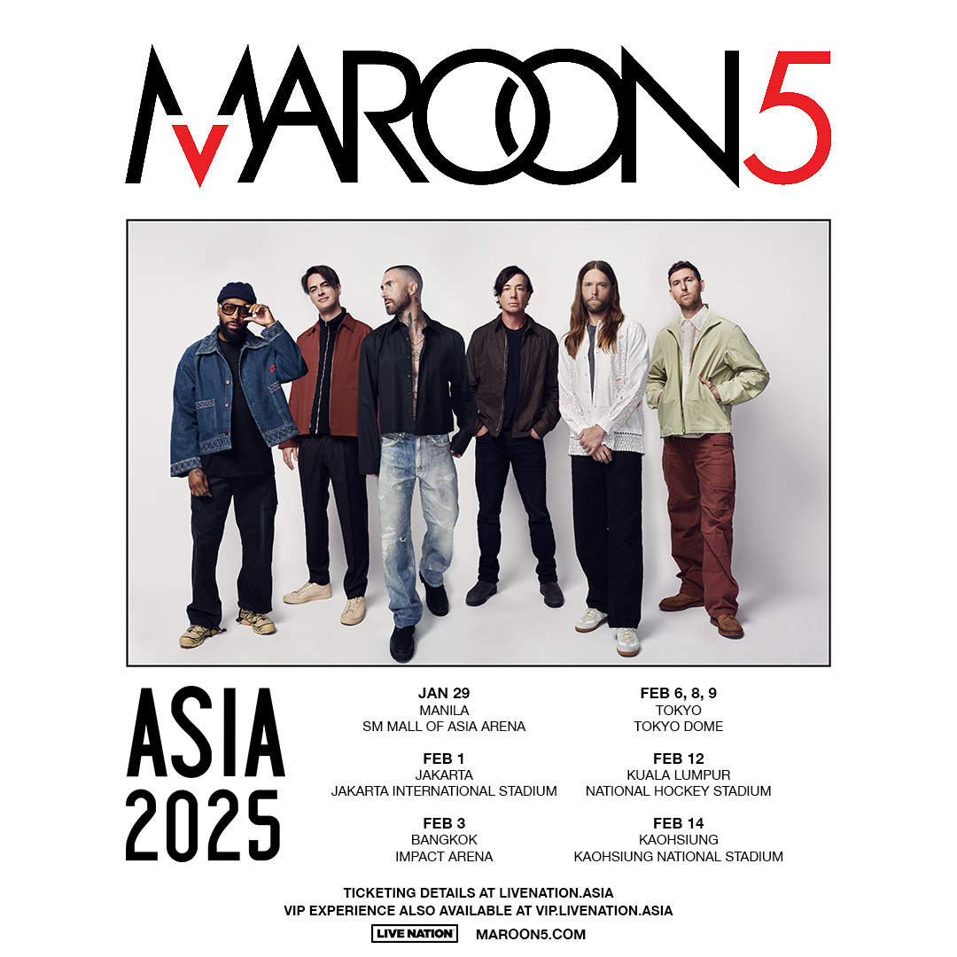 Maroon 5演唱會2025東京站｜Maroon 5 Asia 2025 - Tokyo｜東京巨蛋