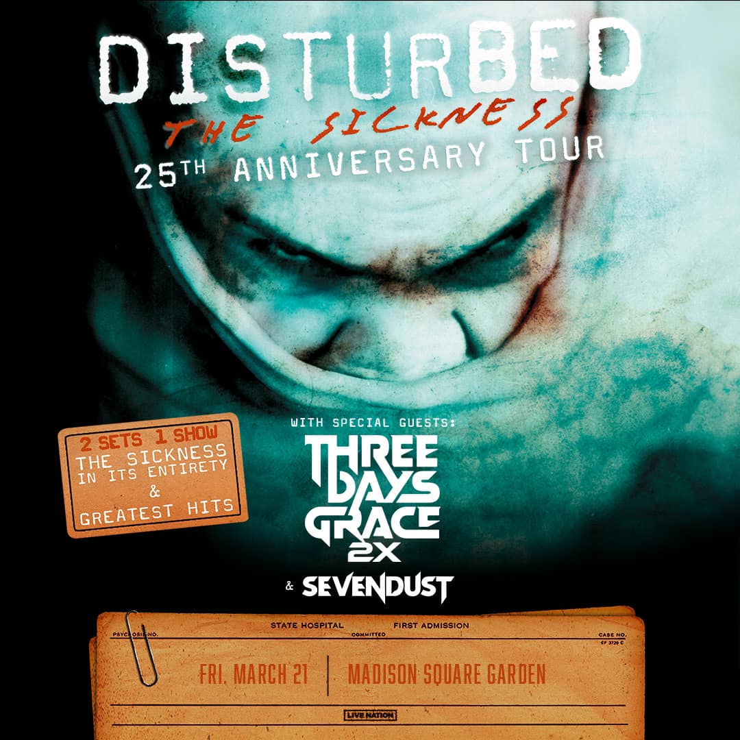 Disturbed - The Sickness 25th Anniversary Tour in New York