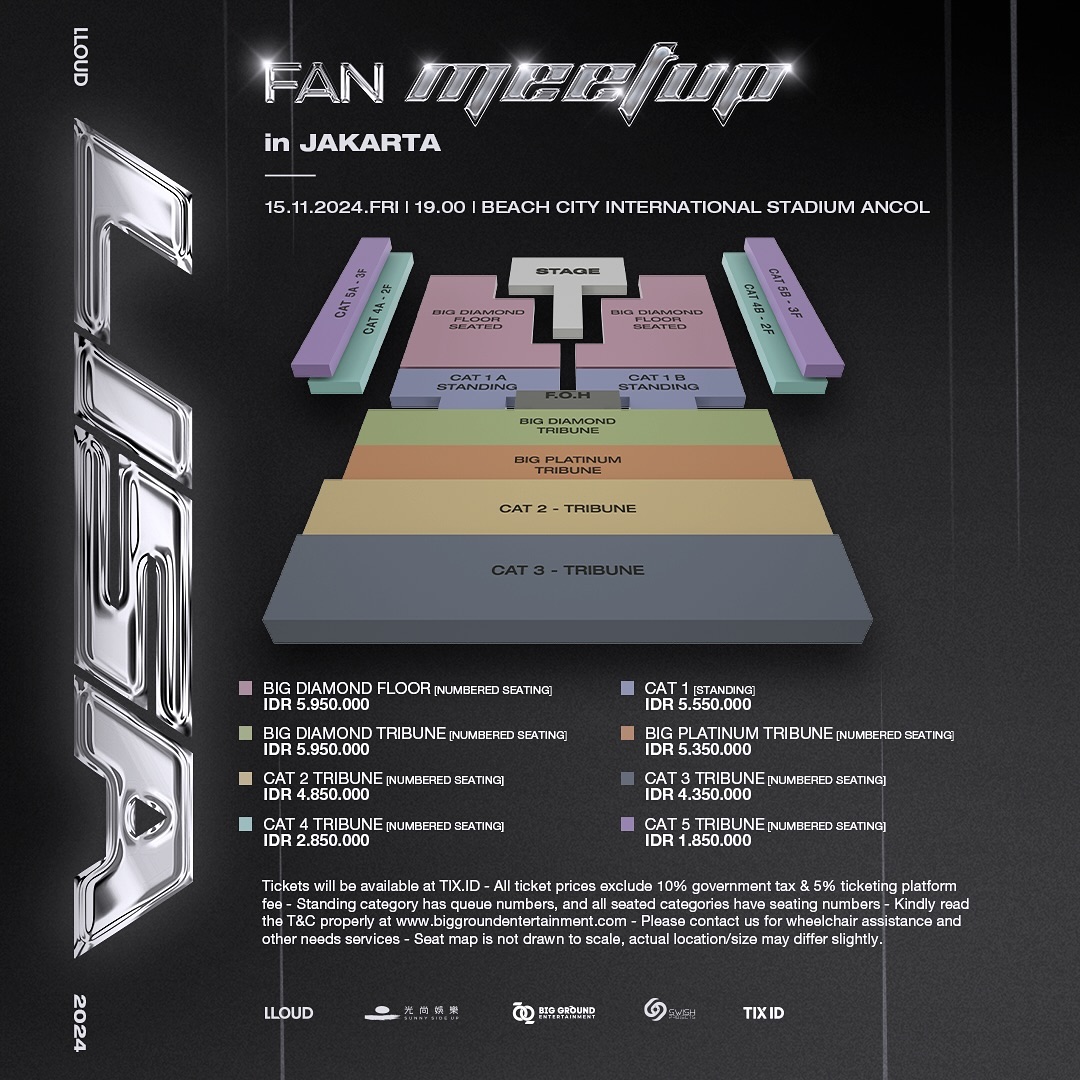 LISA Jakarta Fan Meetup Seating Plan