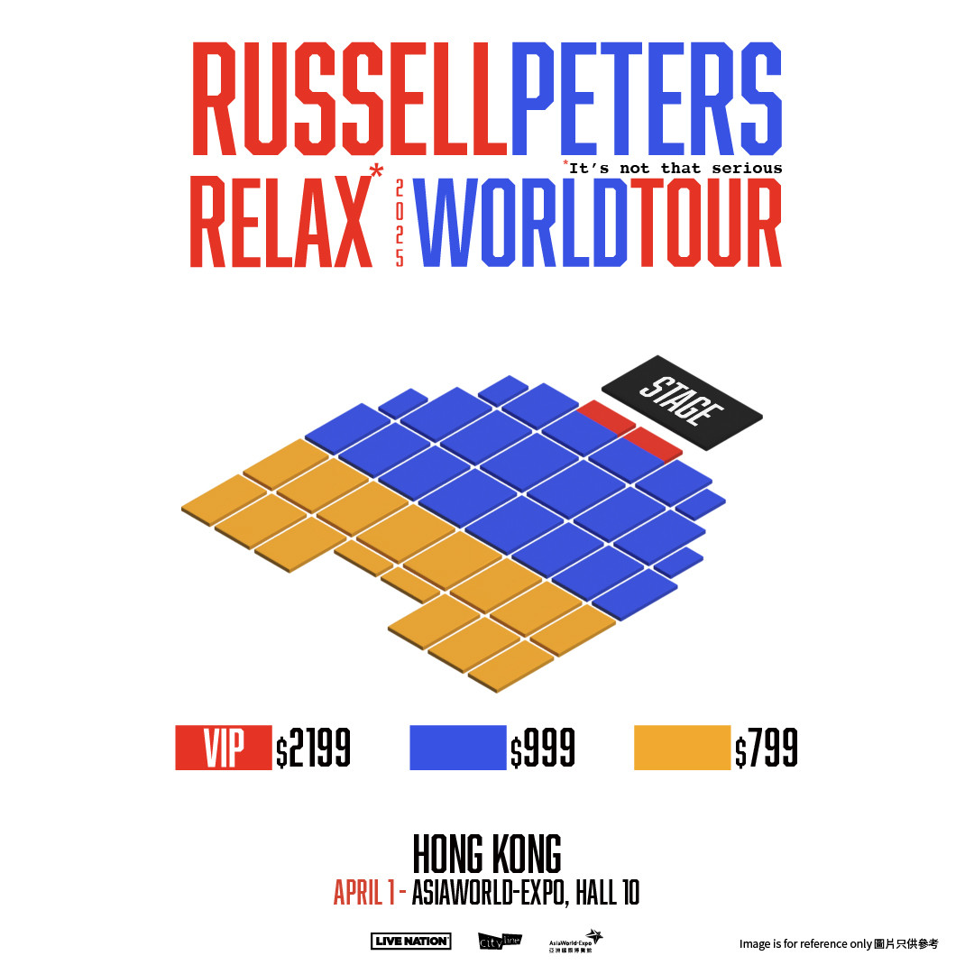Russell Peters Stand Comedy 2025 Hong Kong Station Seat Map