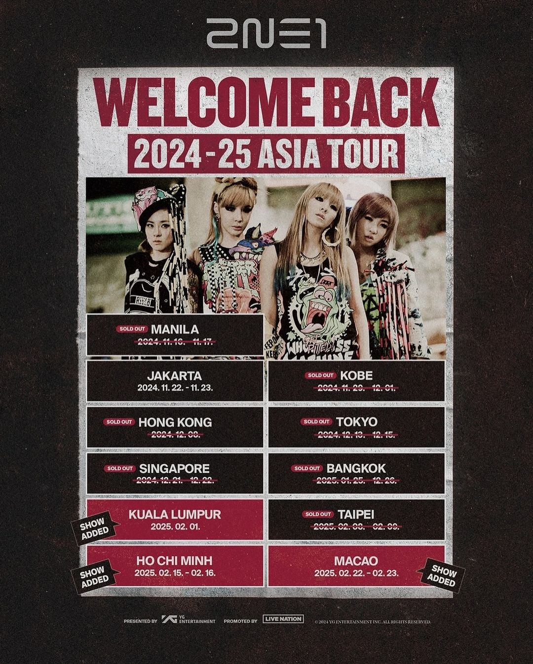 2025 2NE1 ASIA TOUR [WELCOME BACK] IN HO CHI MINH | Concert