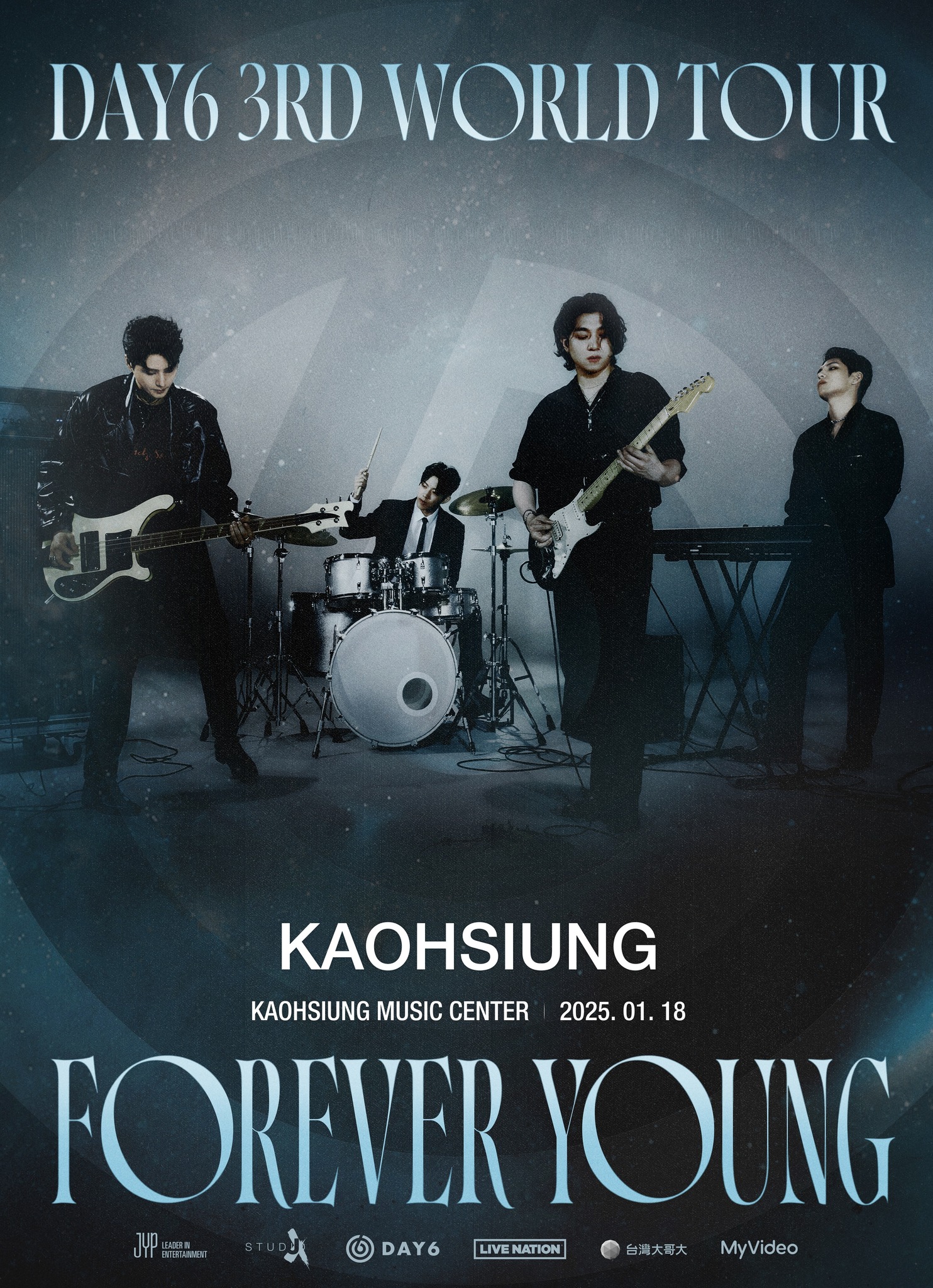 韓國流行搖滾天團 DAY6 全新世界巡迴「DAY6 3RD WORLD TOUR FOREVER YOUNG in KAOHSIUNG」2025年1月18日高雄流行音樂中心開唱！