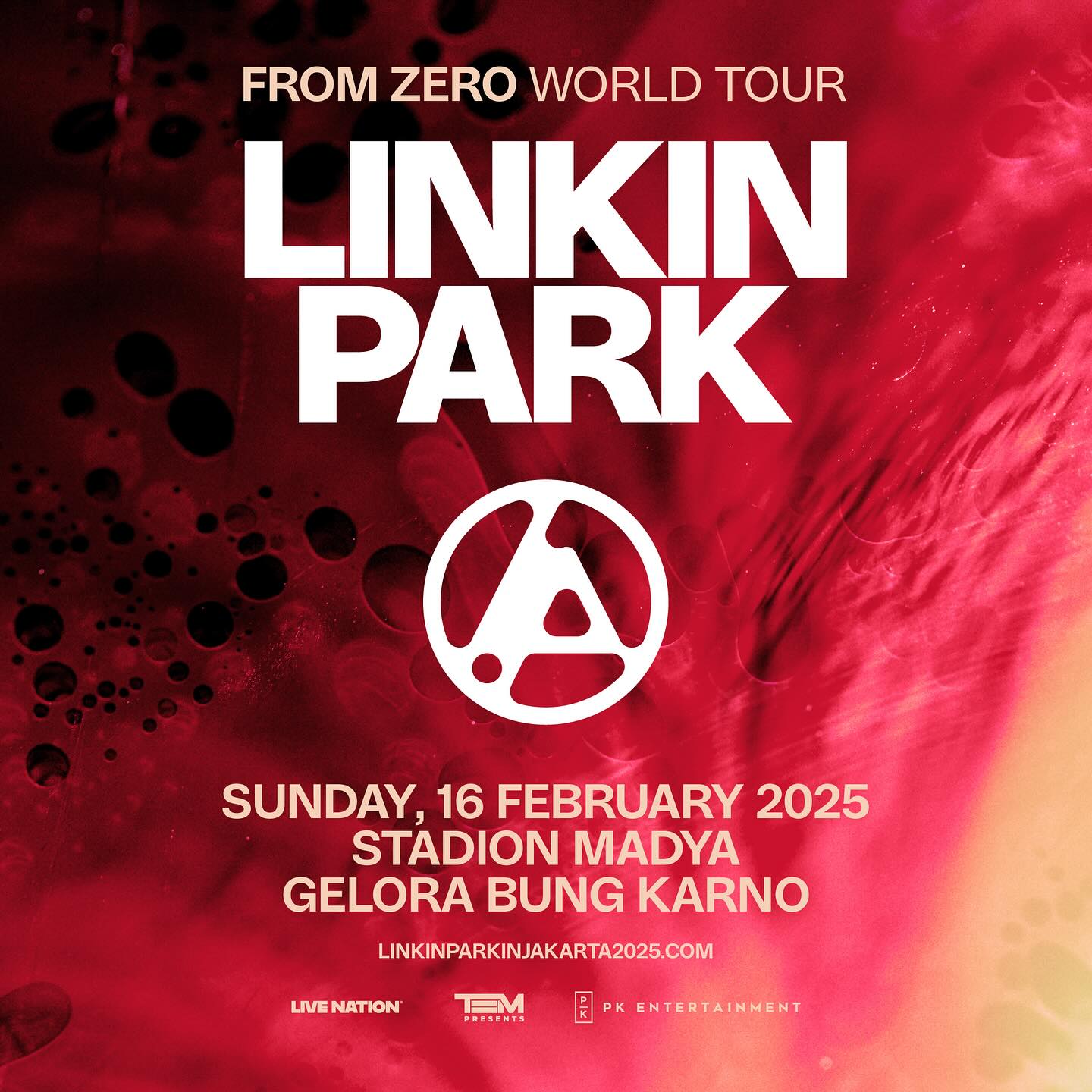 LINKIN PARK From Zero World Tour 2025 in Jakarta will take place on 16 Feb 2025