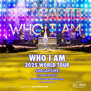 Beloved pop icon and Backstreet Boy, Nick Carter, is proud to announce the extension of his “Who I Am” tour to Singapore on 25 March 2025 at The Theatre at MediaCorp.