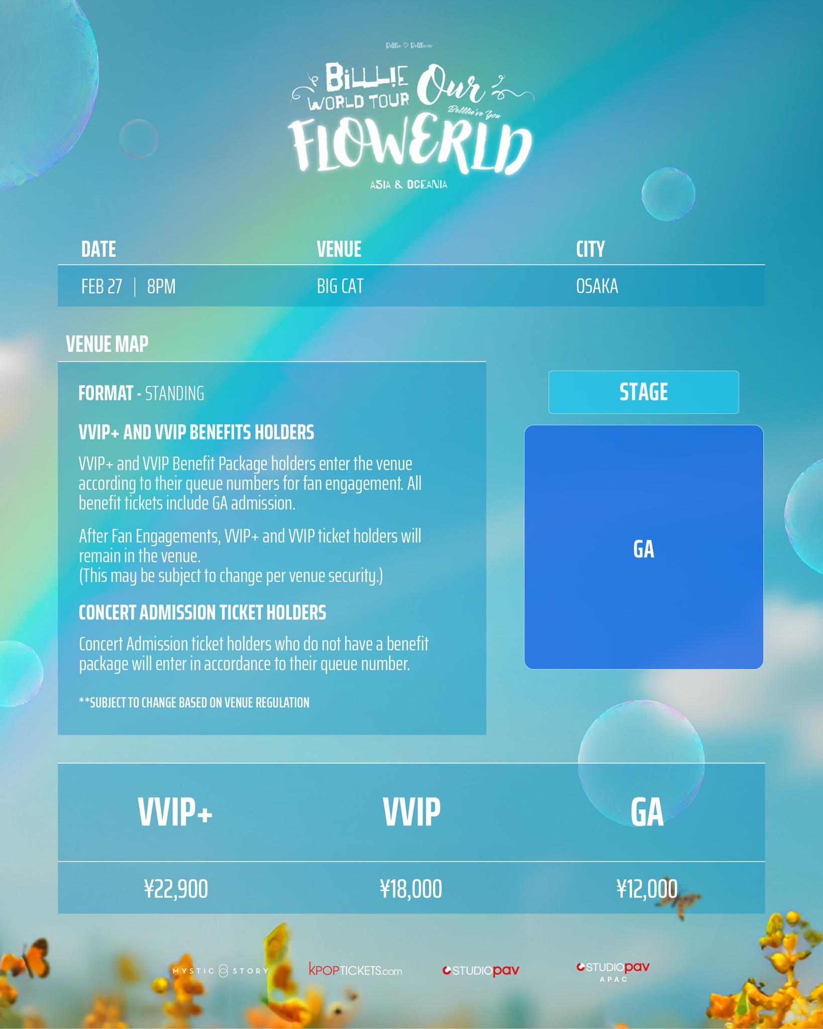 Billlie Osaka Concert 2025 Seat Layout
