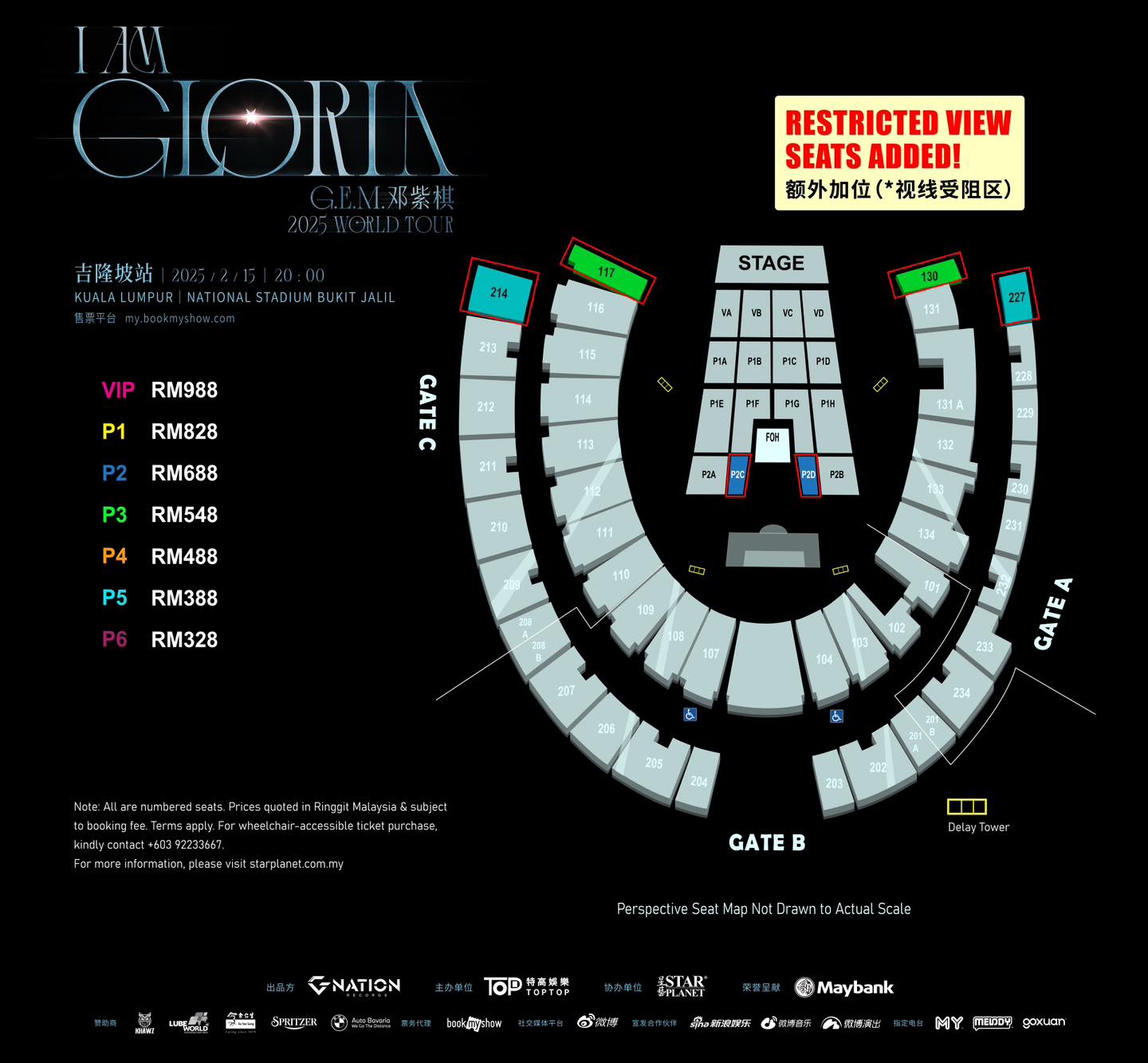 SEATS ADDED: G.E.M. I AM GLORIA IN KUALA LUMPUR!