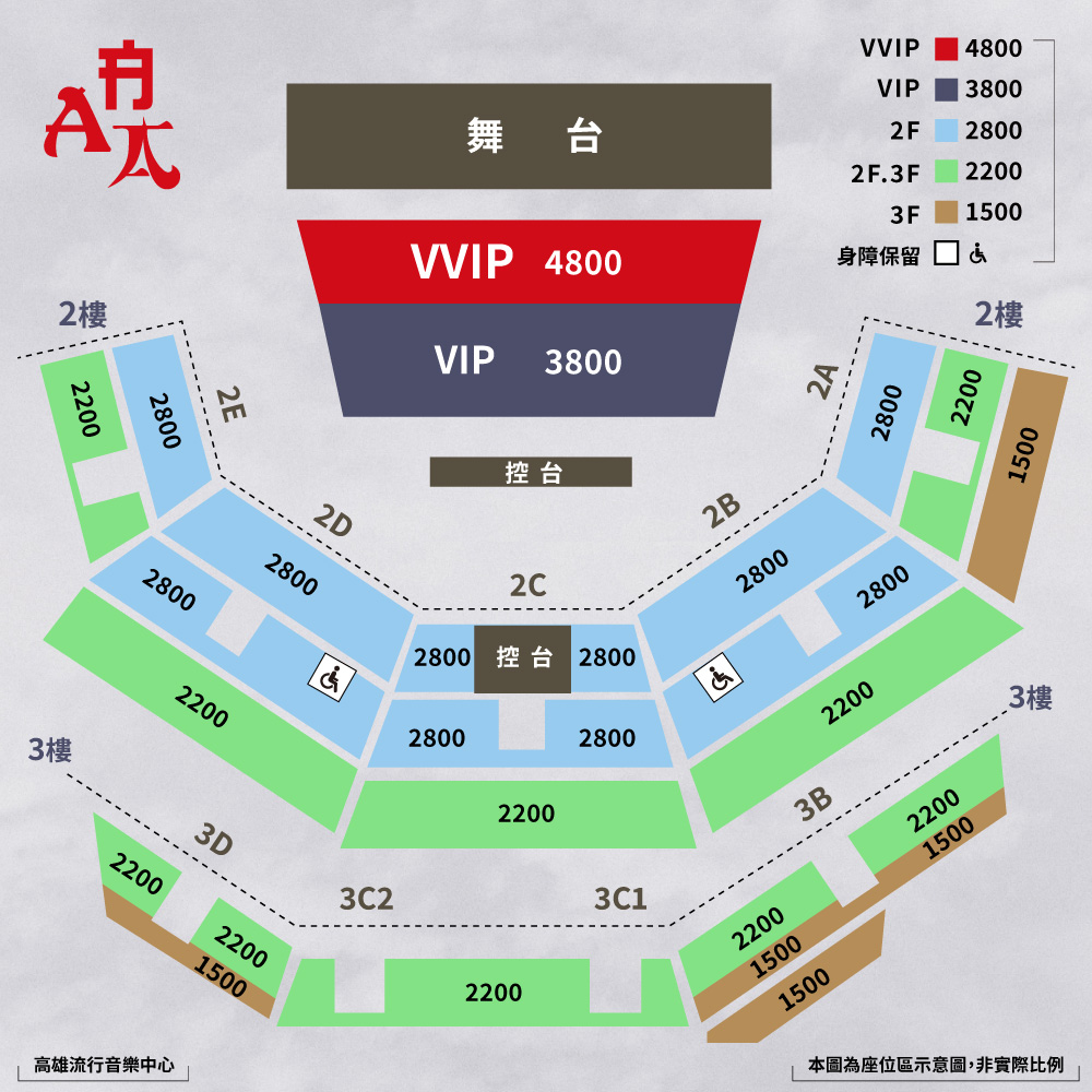 HYUKOH x 落日飛車高雄演唱會2025票價及座位圖