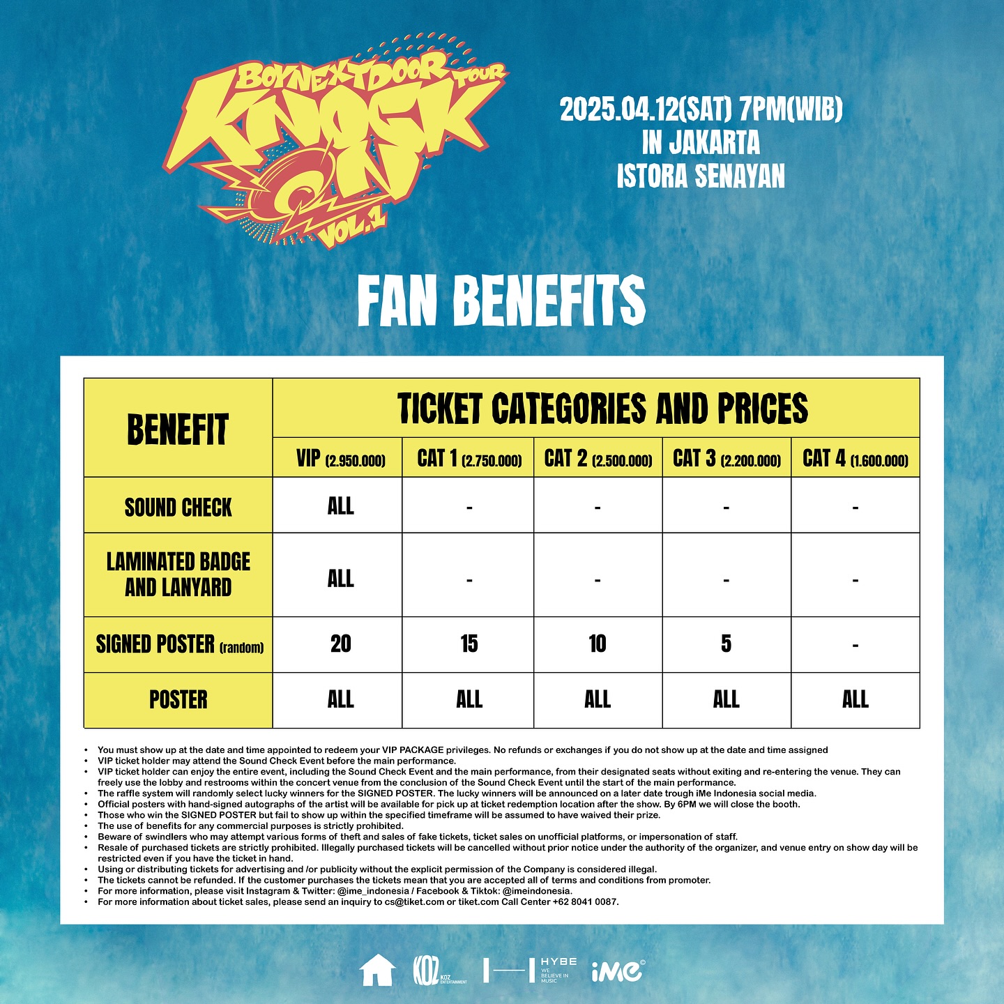 BOYNEXTDOOR Concert 2025 Jakarta Fans Benefits