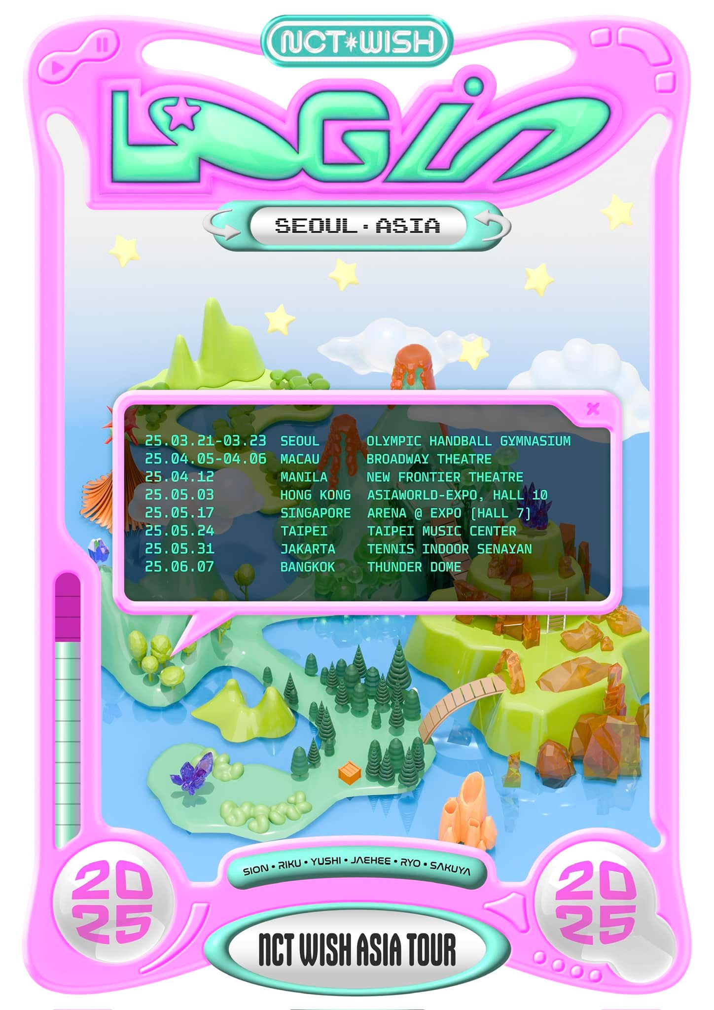 人气韩团NCT WISH公布2025最新亚洲巡回演唱会时间表,马尼拉站「2025 NCT WISH ASIA TOUR LOG in MANILA」将于2025年4月12日在New Frontier Theater开唱!