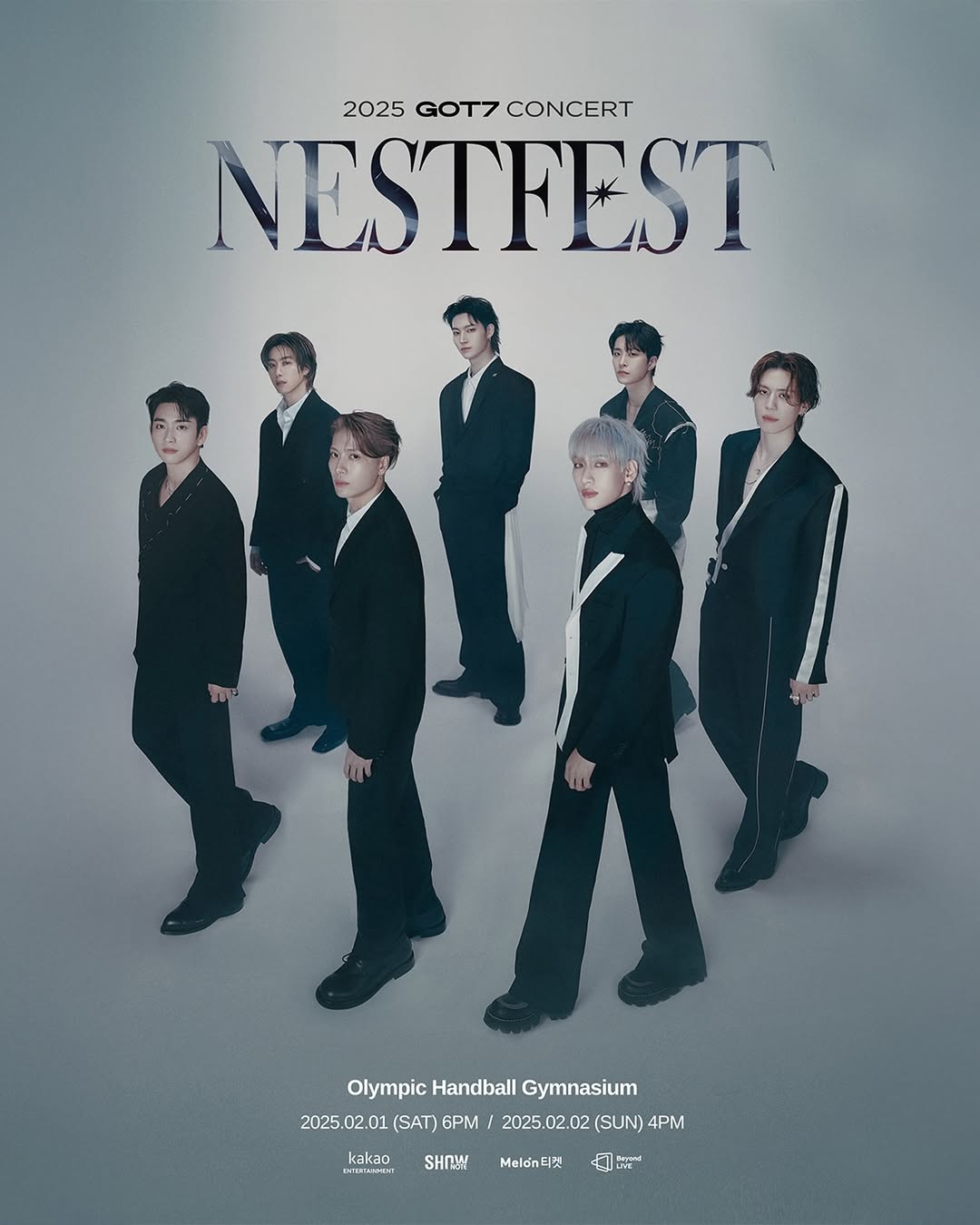 GOT7首尔演唱会2025｜2025 GOT7 CONCERT < NESTFEST > 时隔三年终于再度举办团体演唱会：2月1-2日在Olympic Handball Gymnasium举行
