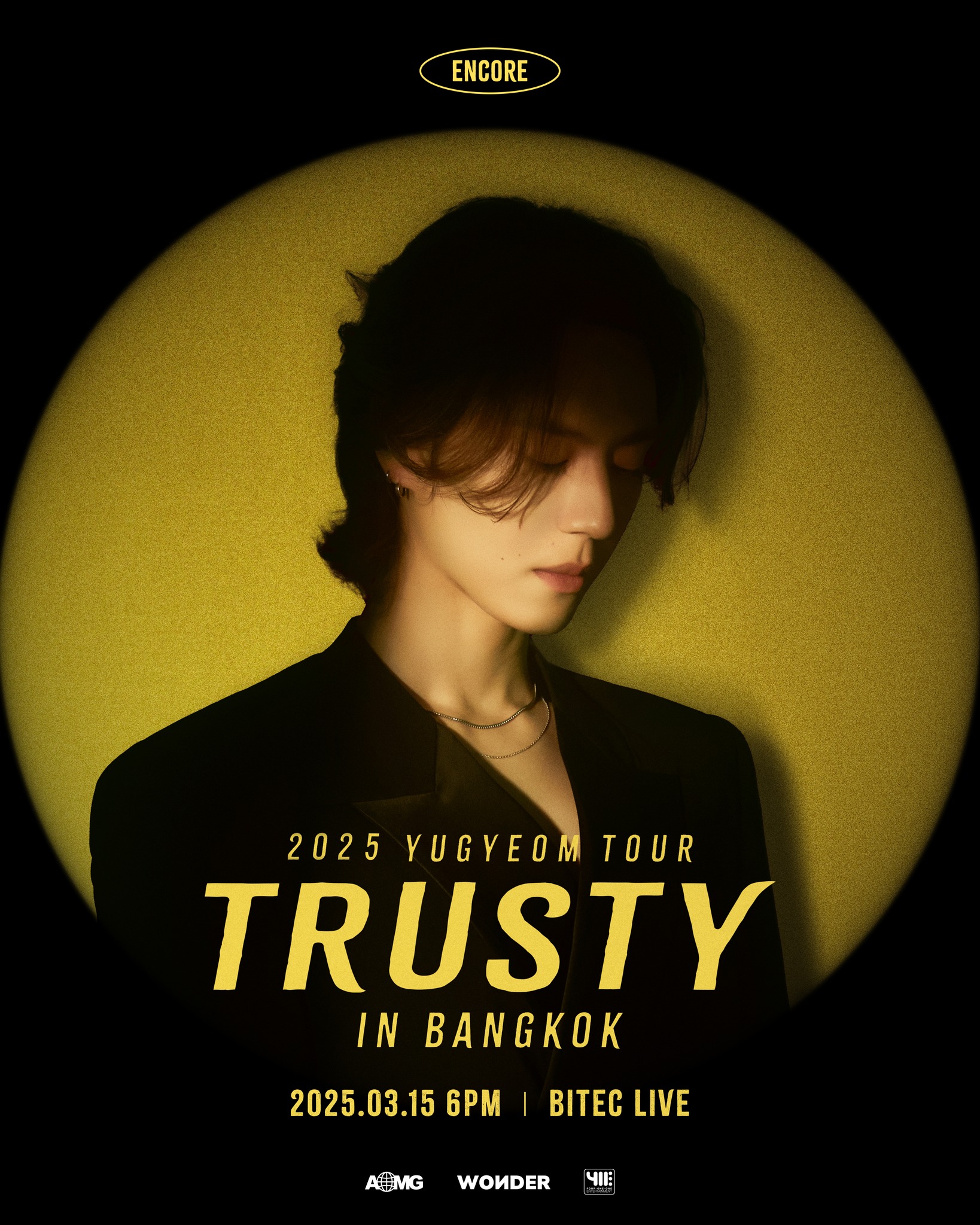 Get ready for an unforgettable experience with the special SHOW ENCORE by YUGYEOM at 2025 YUGYEOM TOUR [TRUSTY] ENCORE IN BANGKOK, taking place on 15 March at BITEC LIVE!