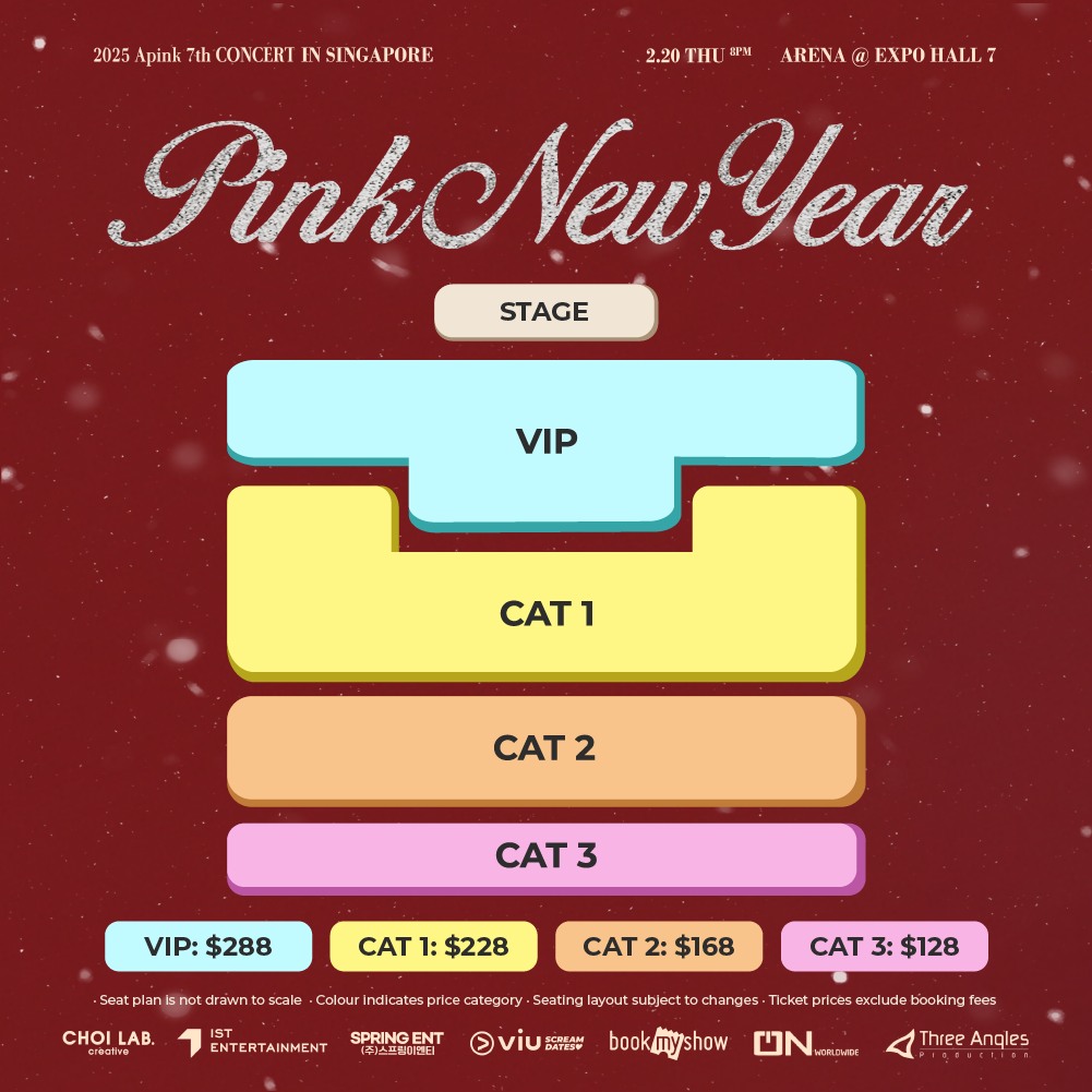 Apink新加坡演唱会2025票价及座位图