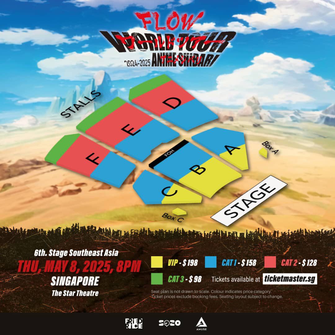 FLOW Singapore Concert 2025 Ticket Price and Seat Map