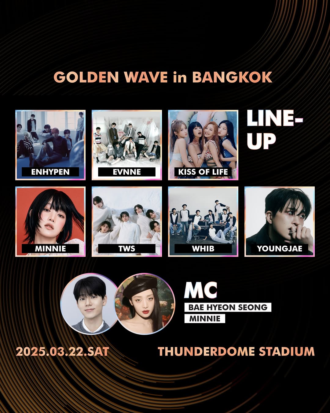 Golden Wave曼谷演唱会2025-GOLDEN WAVE IN BANGKOK 2025 Line-Up演出阵容
