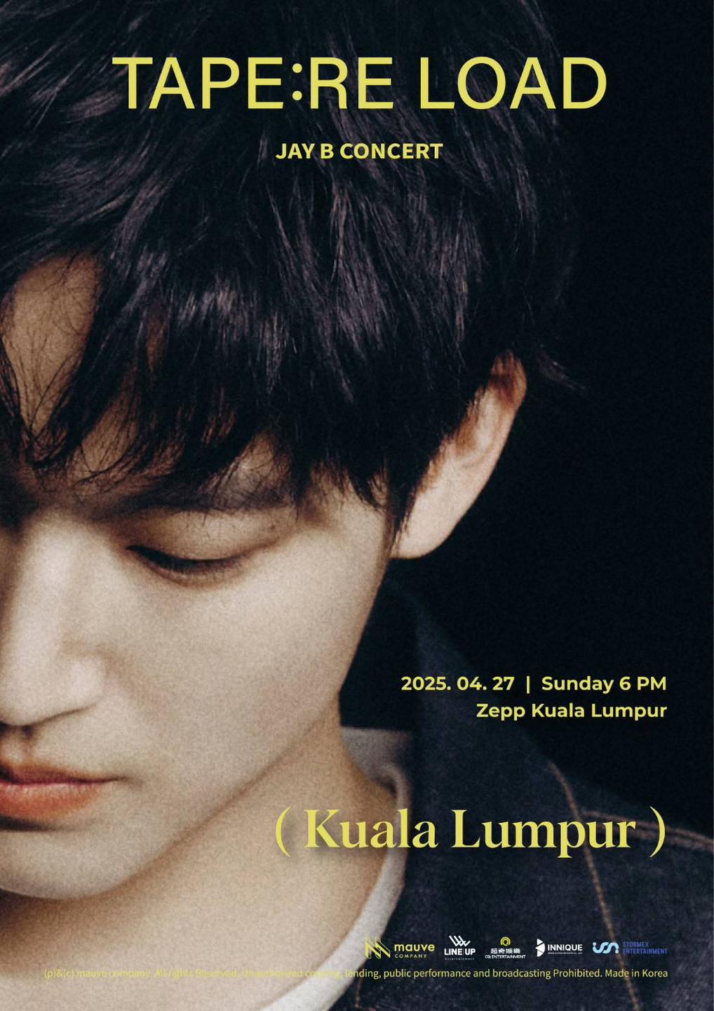 2025 JAY B CONCERT [TAPE: RE LOAD] IN KUALA LUMPUR will be held on 27 April 2025