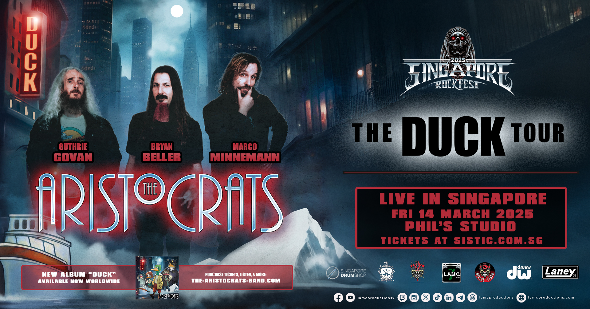 Renowned Rock Fusion Trio THE ARISTOCRATS to bring ‘THE DUCK TOUR’ to Singapore at Phil’s Studio!
