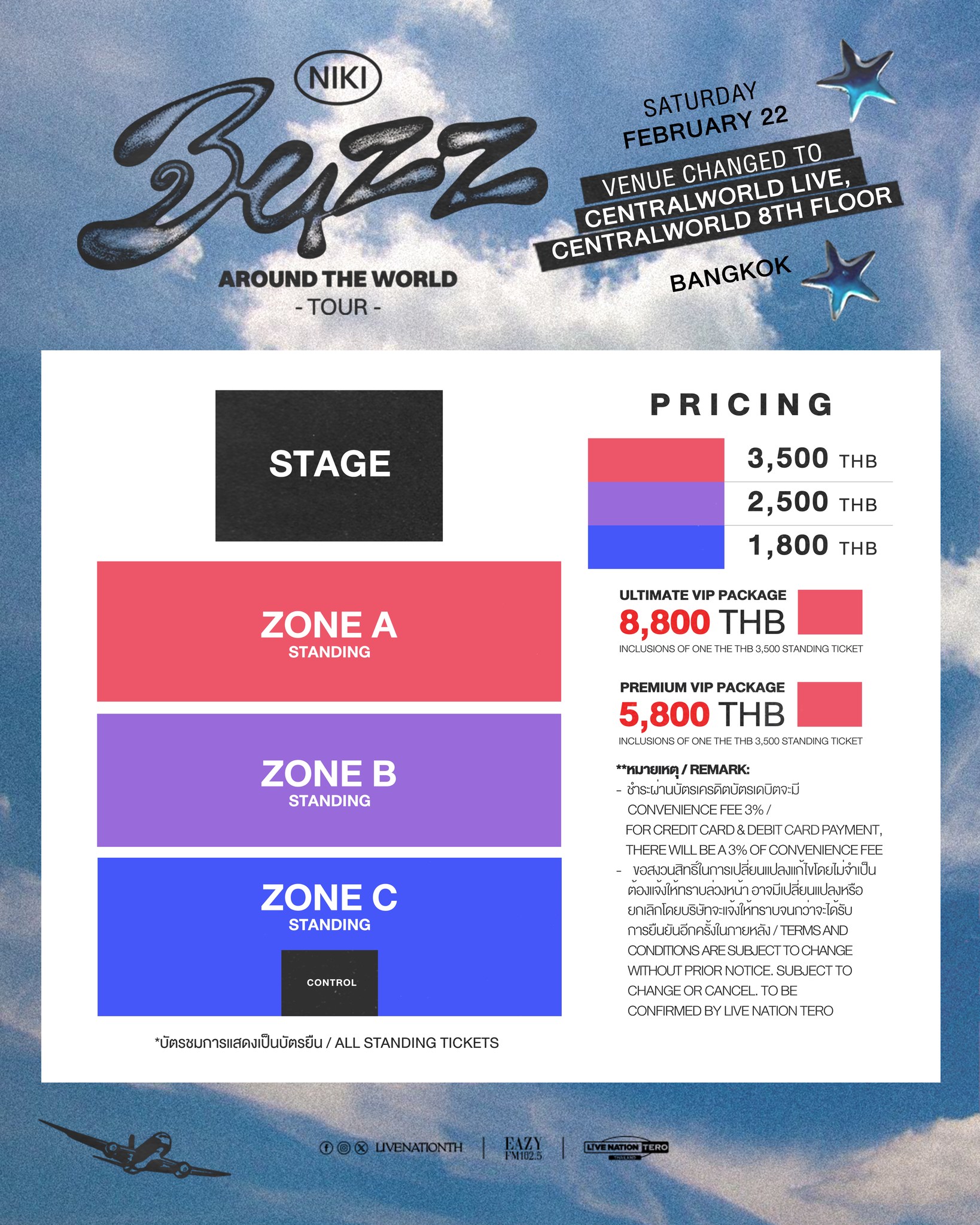 NIKI Concert 2025 Thailand | NIKI: Buzz World Tour in Bangkok new venue seat map