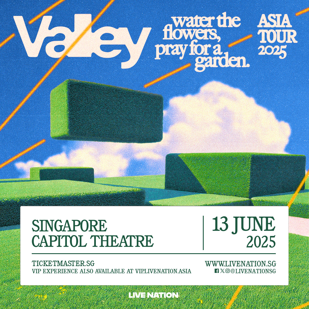 Valley, the JUNO Award-nominated band is returning to Singapore with their new music for their "Water The Flowers, Pray For A Garden Asia Tour" on 13 June 2025 at Capitol Theatre.