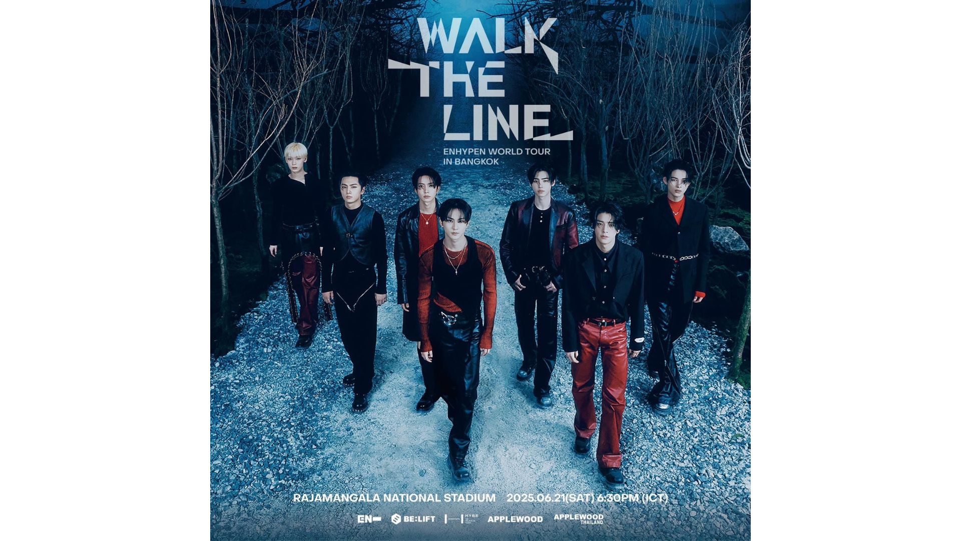 ENHYPEN演唱會2025曼谷站｜ENHYPEN WORLD TOUR ‘WALK THE LINE’ IN BANGKOK｜拉加曼加拉體育場（Rajamangala National Stadiu