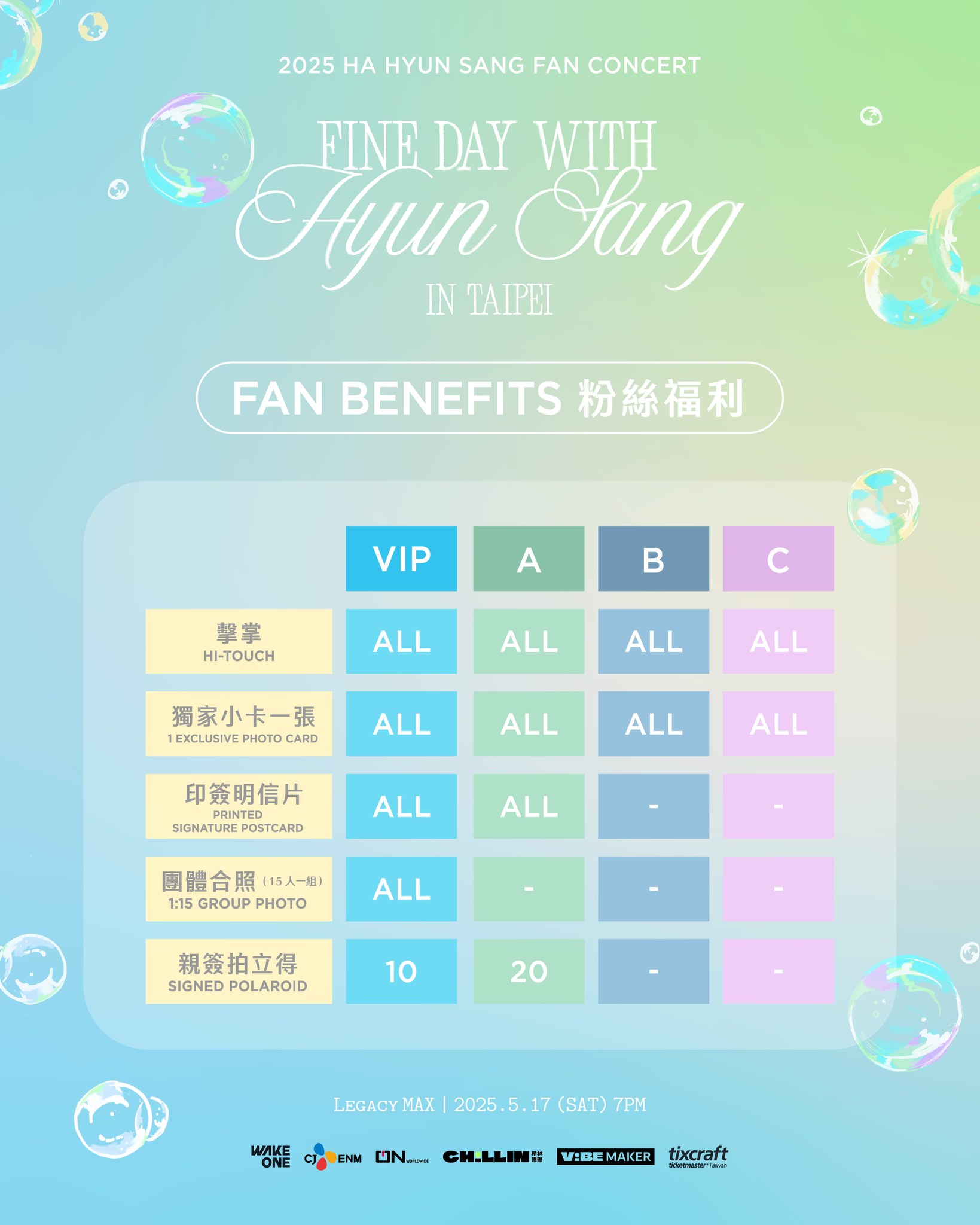 夏賢尚粉絲演唱會2025台北站粉絲福利