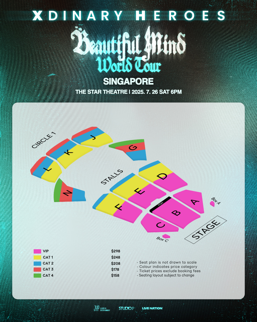 Xdinary Heroes Singapore Concert 2025 Ticket Price and Seat Map
