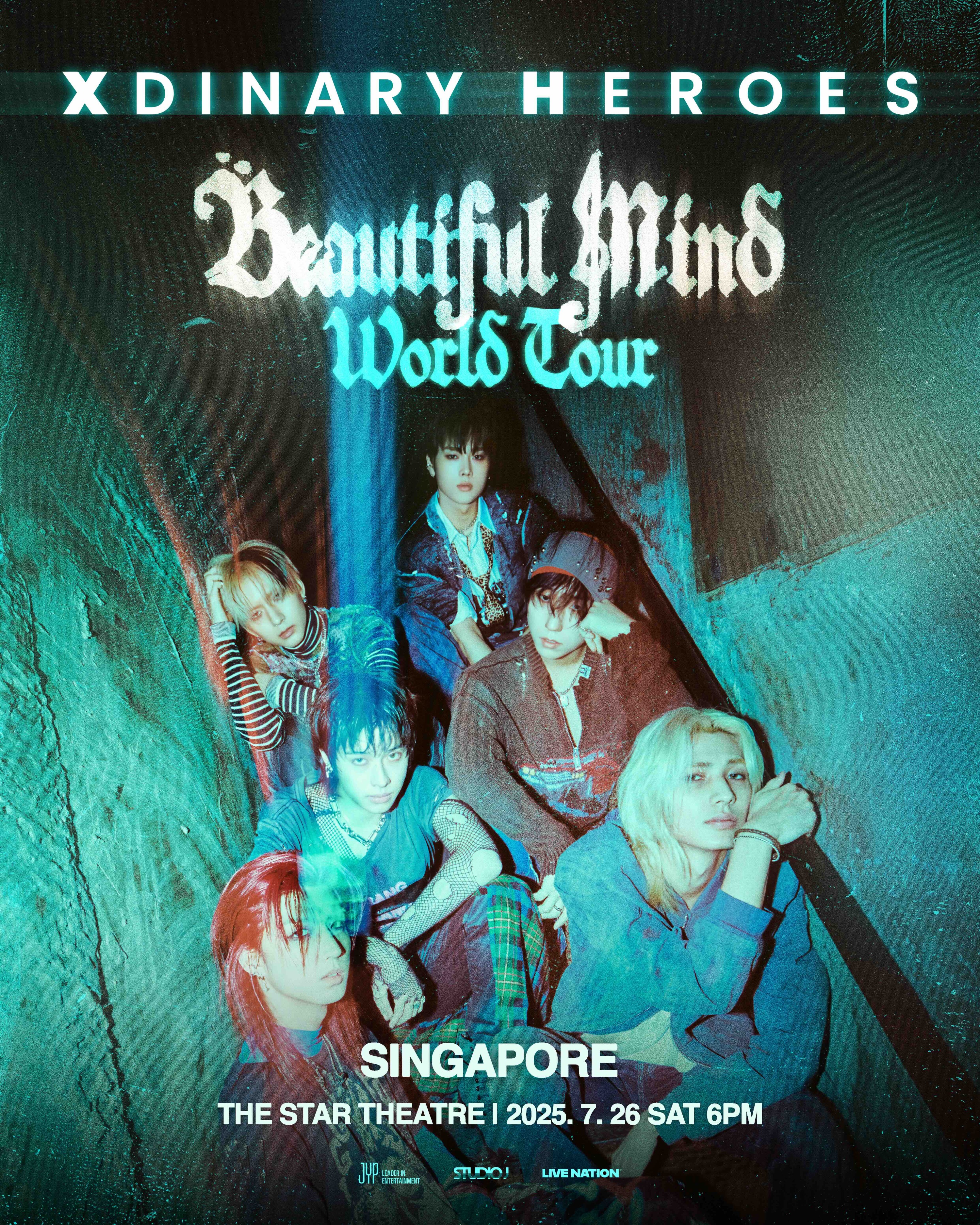 JYP Entertainment’s powerhouse band, Xdinary Heroes, is set to electrify Singapore with their highly anticipated < Beautiful Mind > World Tour. The Singapore stop will take place on 26 July 2025 at The Star Theatre, marking their second concert in Singapore.