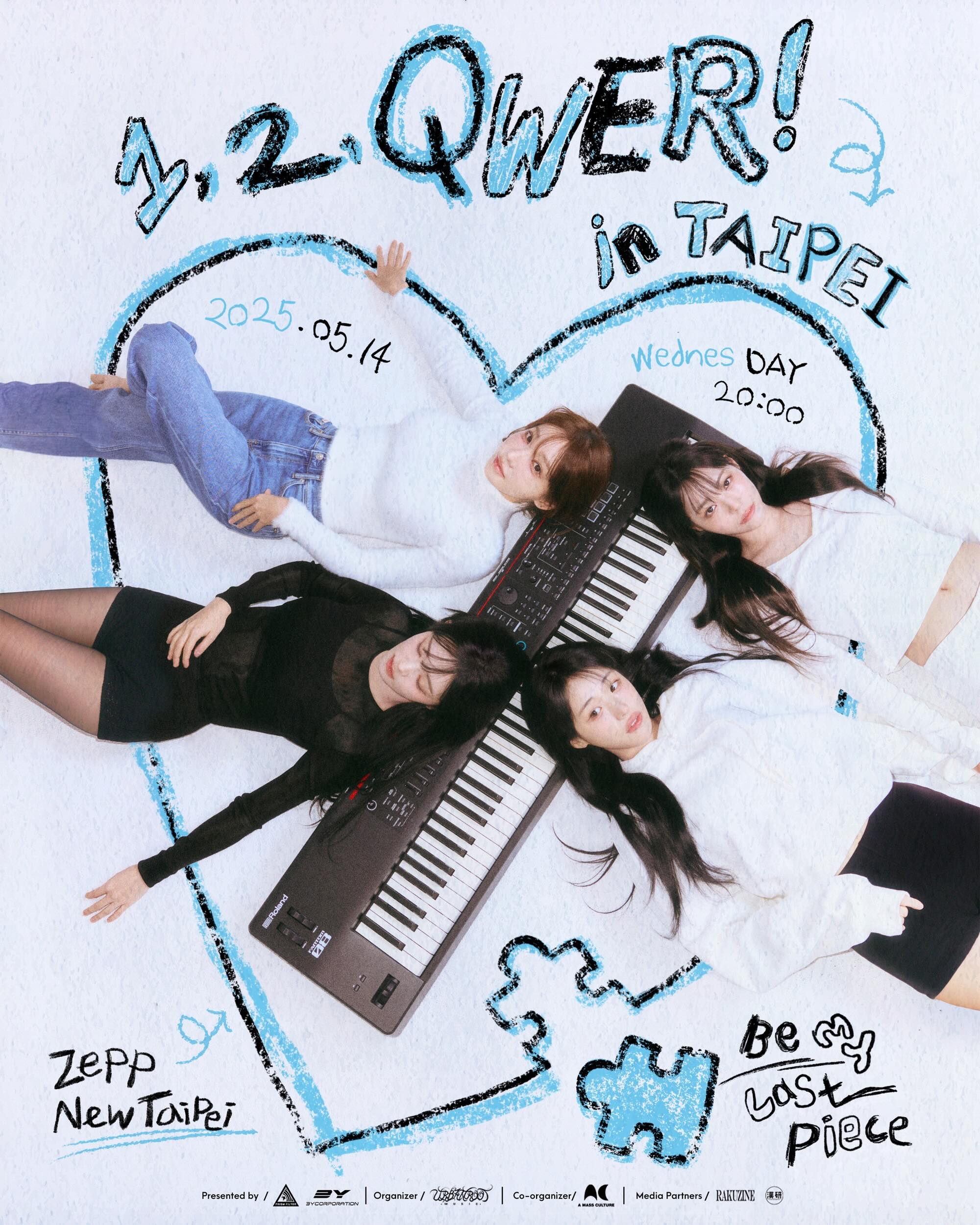 在韓國擁有極高人氣的話題女團 QWER將於 2025年5月14日(週三) 在 Zepp New Taipei 舉辦首場粉絲演唱會 【1, 2, QWER! in TAIPEI】