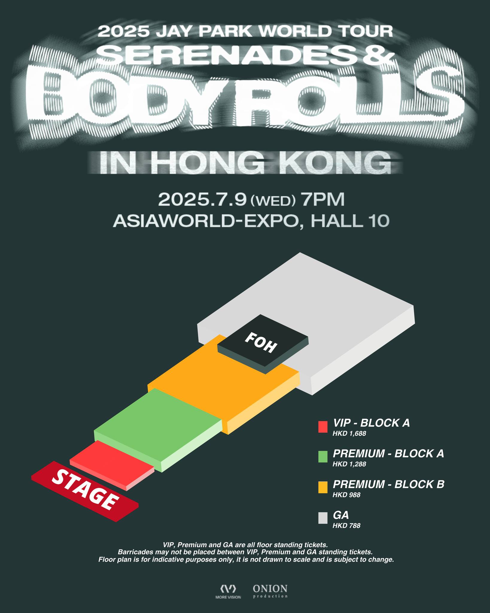 Jay Park 朴宰範演唱會2025香港站票價圖