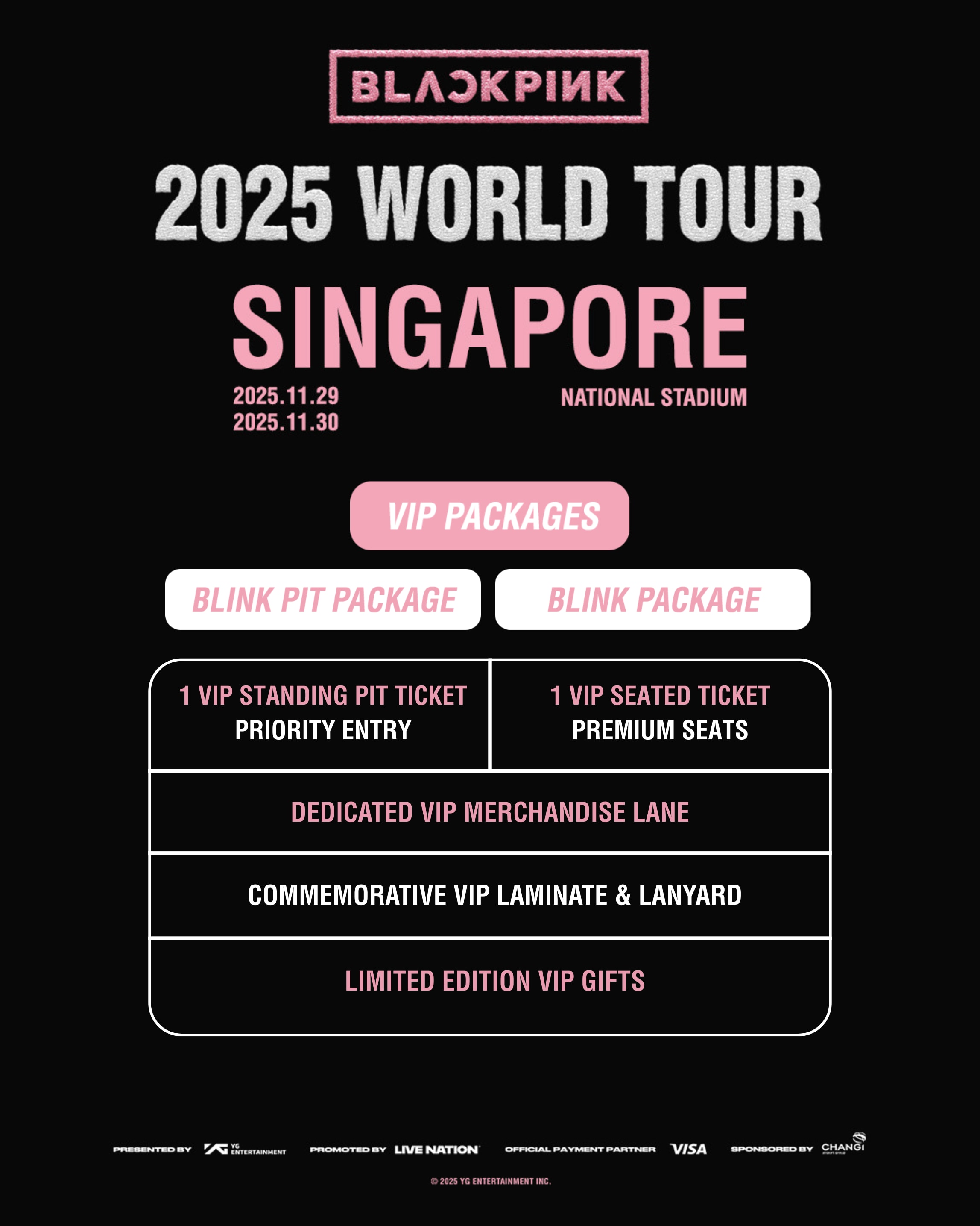BLACKPINK Singapore Concert 2025 - VIP BENEFITS