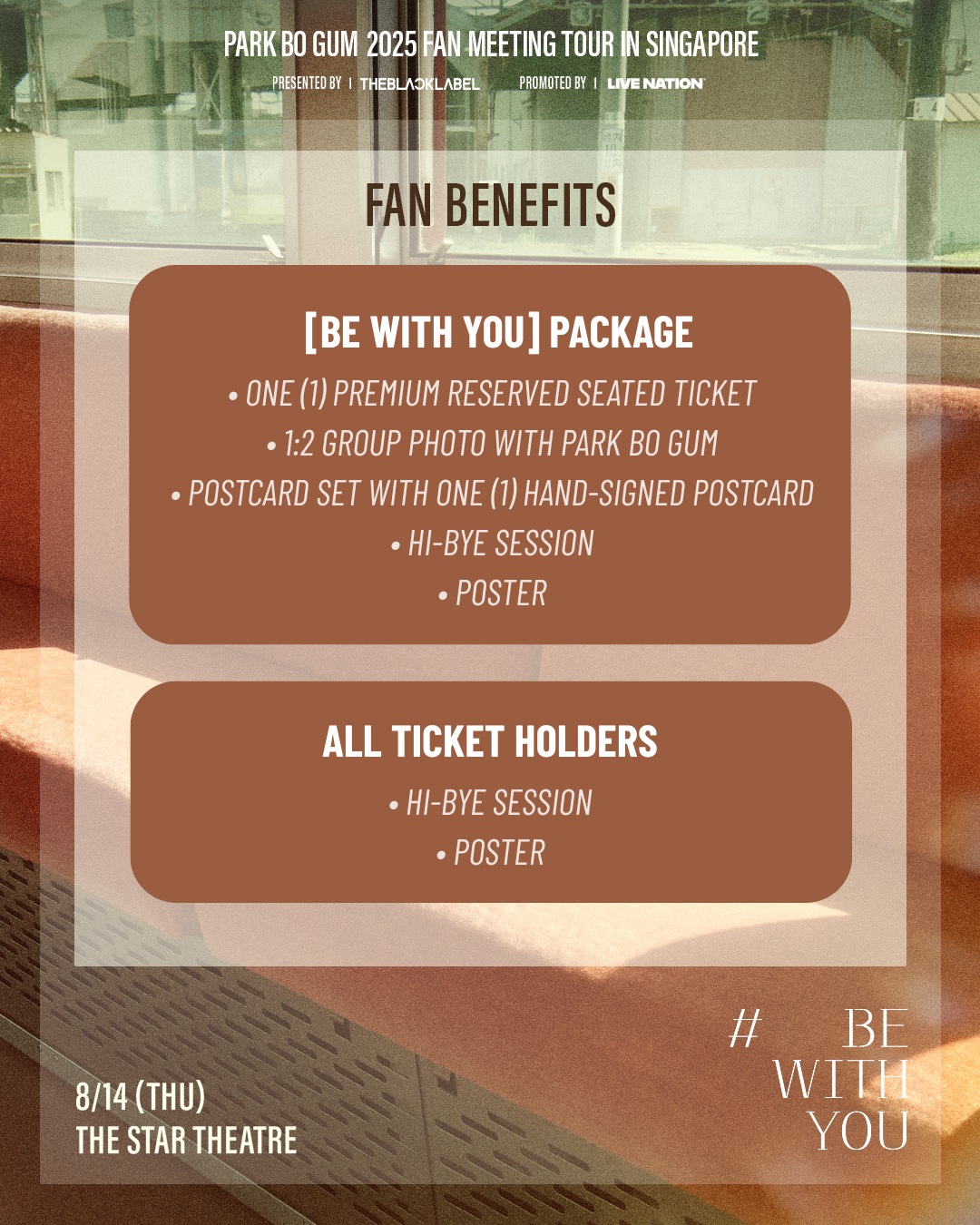 PARK BO GUM Singapore Fan Meeting Packages and Benefits