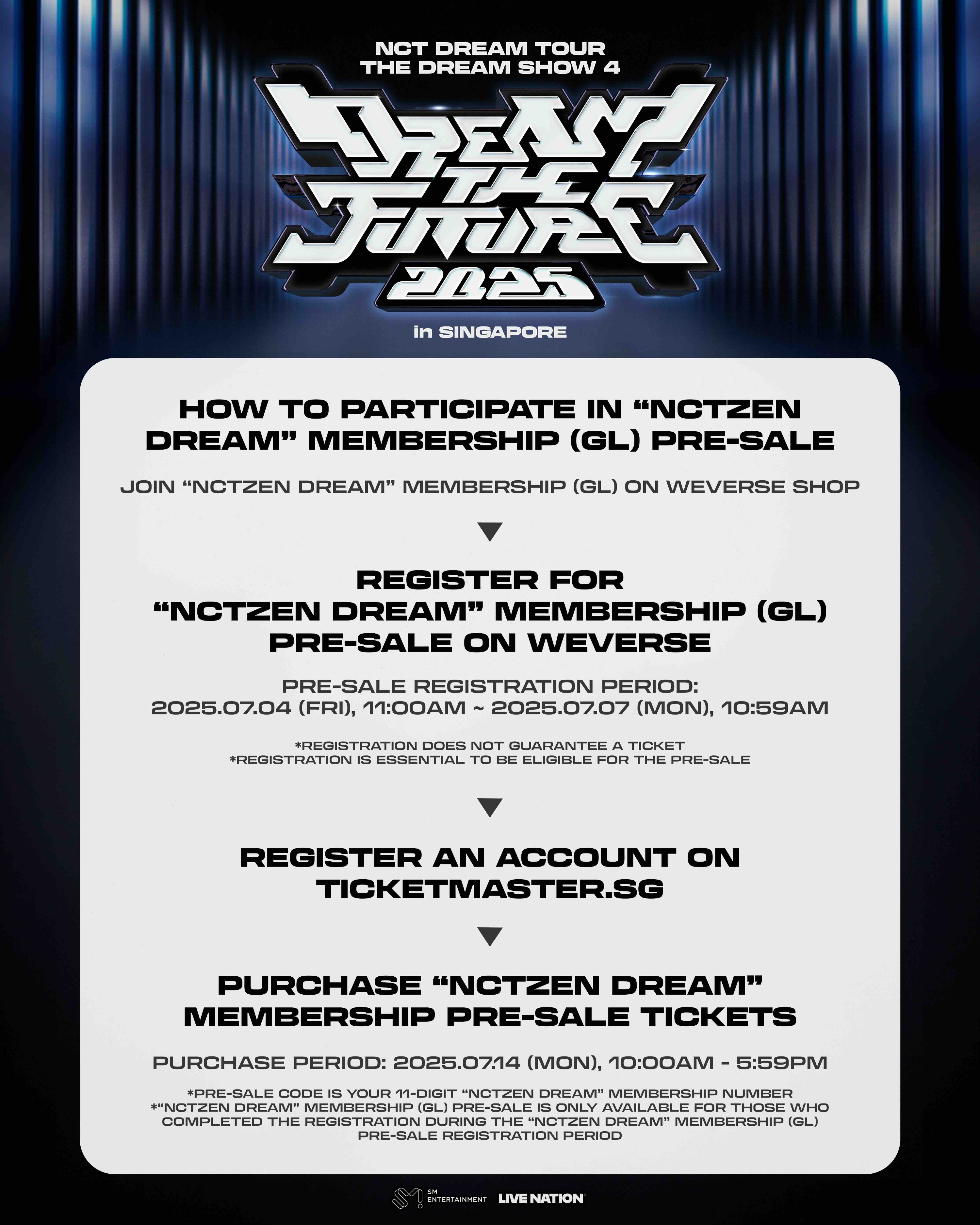 How to participate Weverse presale for NCT DREAM Singapore Concert 2025