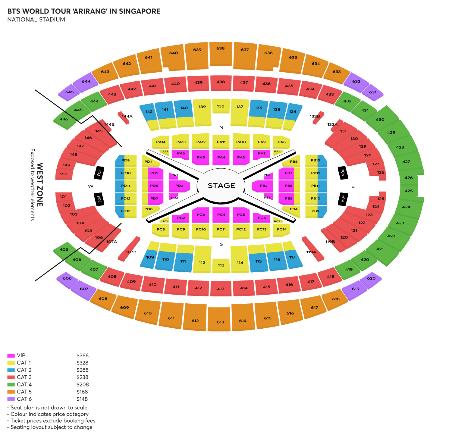 BTS Seat Map