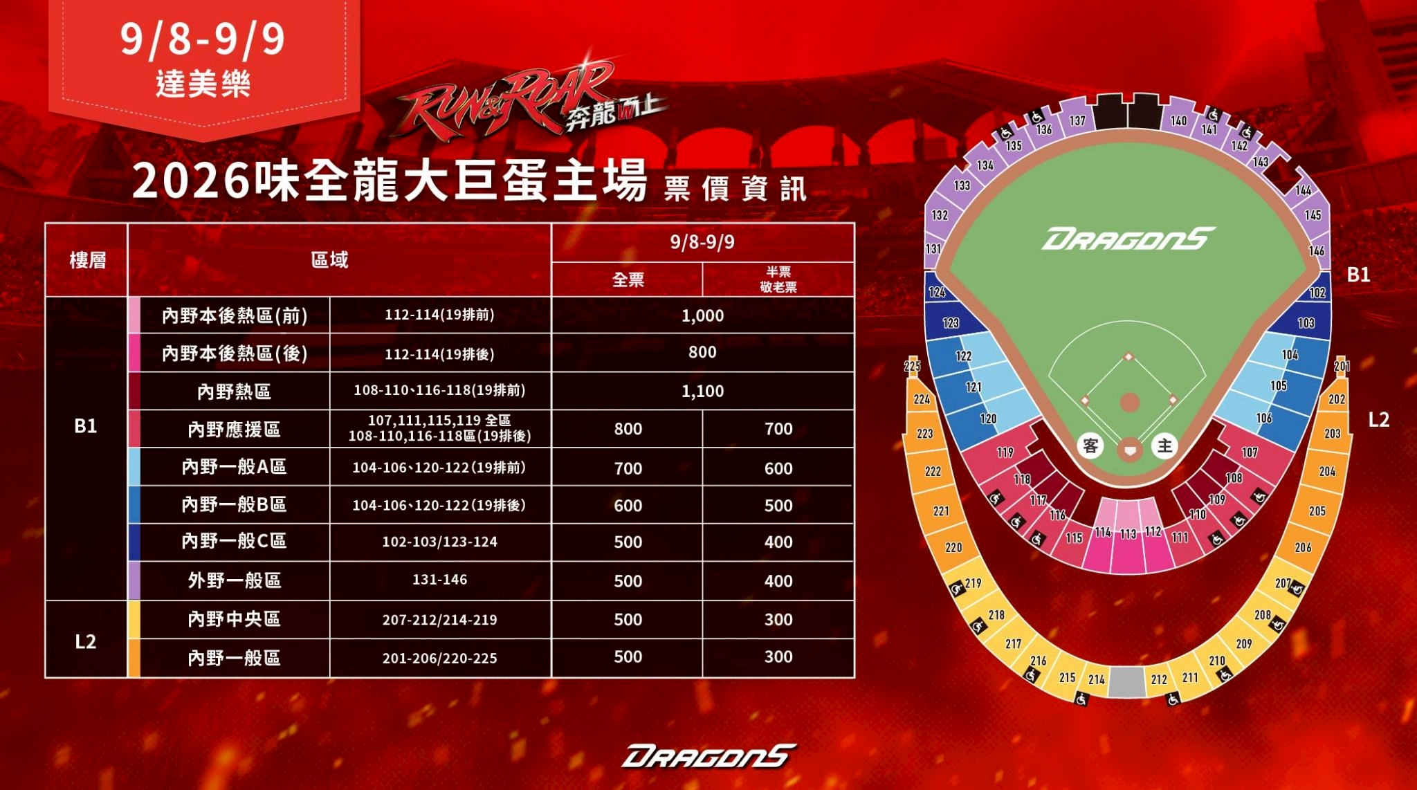 2026下半季票价_0908-0909达美乐