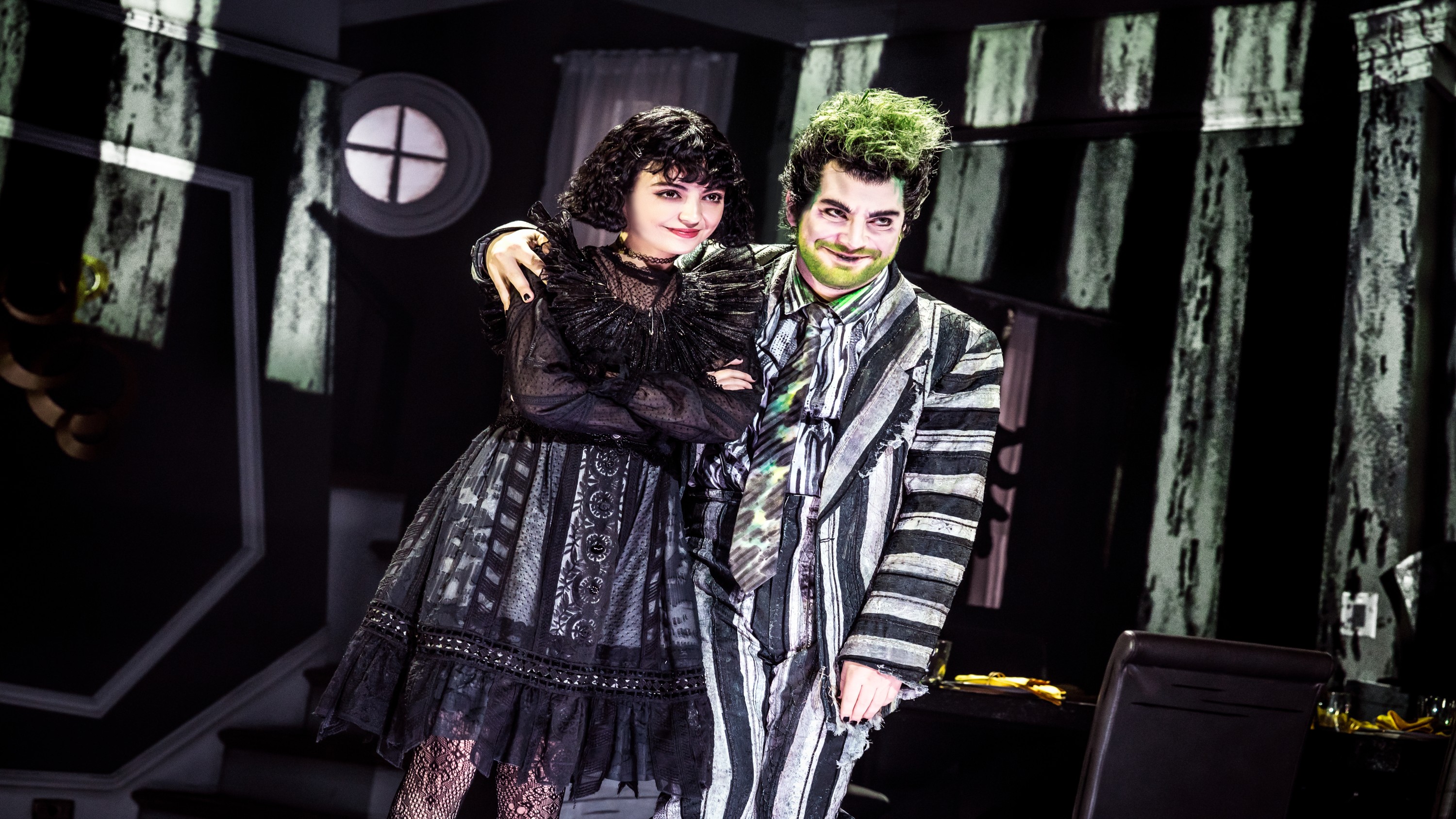 Witness Beetlejuice and Lydia unleash hilariously spooky chaos on stage