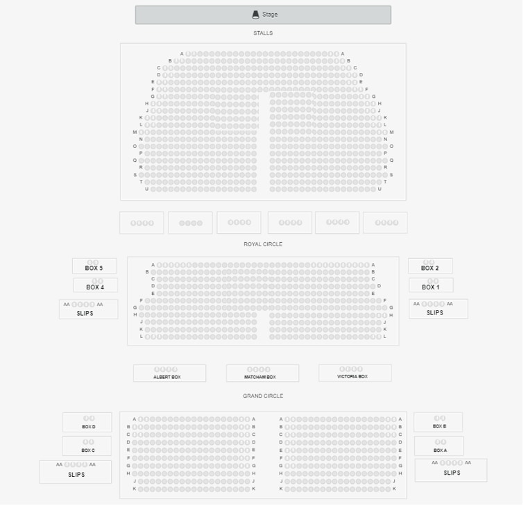 Victoria Palace Theatre seatmap
