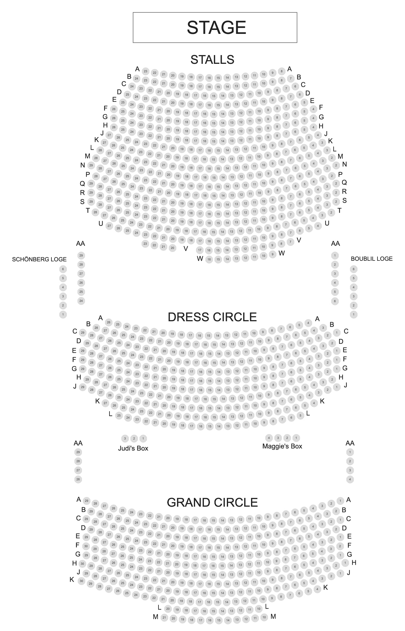 Sondheim Theatre Seating Plan