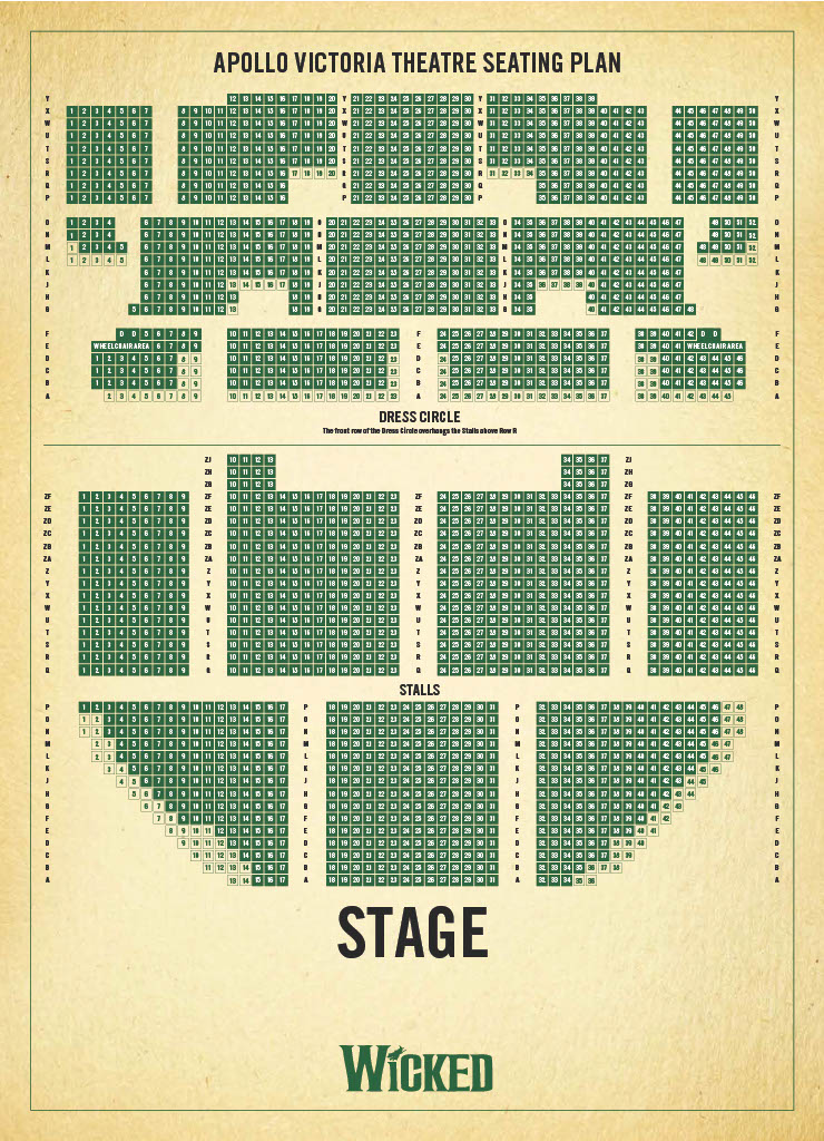 Wicked the Musical - Seating Plan