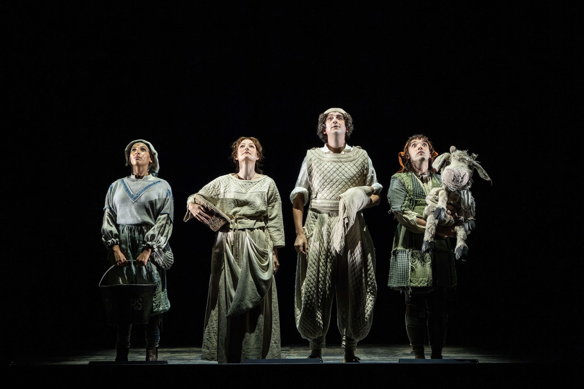 Simbi Akande, Laura Pitt-Pulford, John Dagleish and Keith Ramsay, Into The Woods, photograhy by Johan Persson