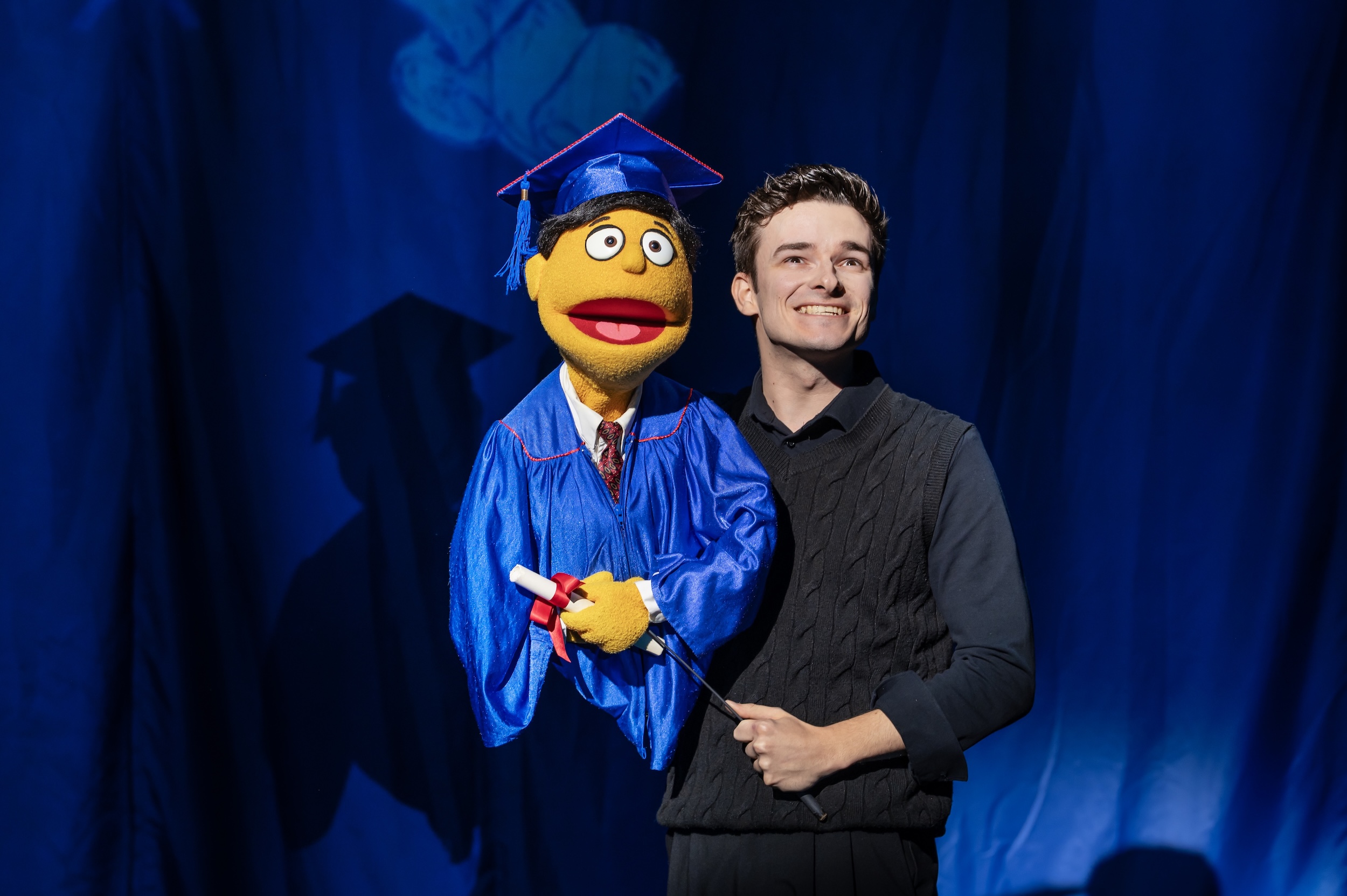 Noah Harrison in Avenue Q - Photo by Matt Crockett