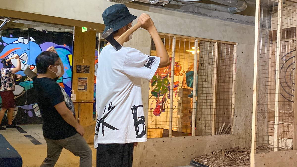 Extraordinary place! Axe Throwing & Shisha Bar in Asakusa, Tokyo