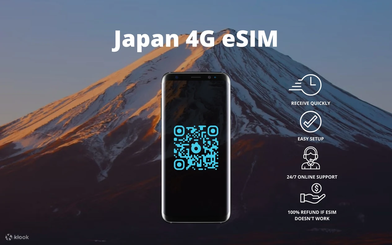 eSIM for Japan (QR Code delivery via email)