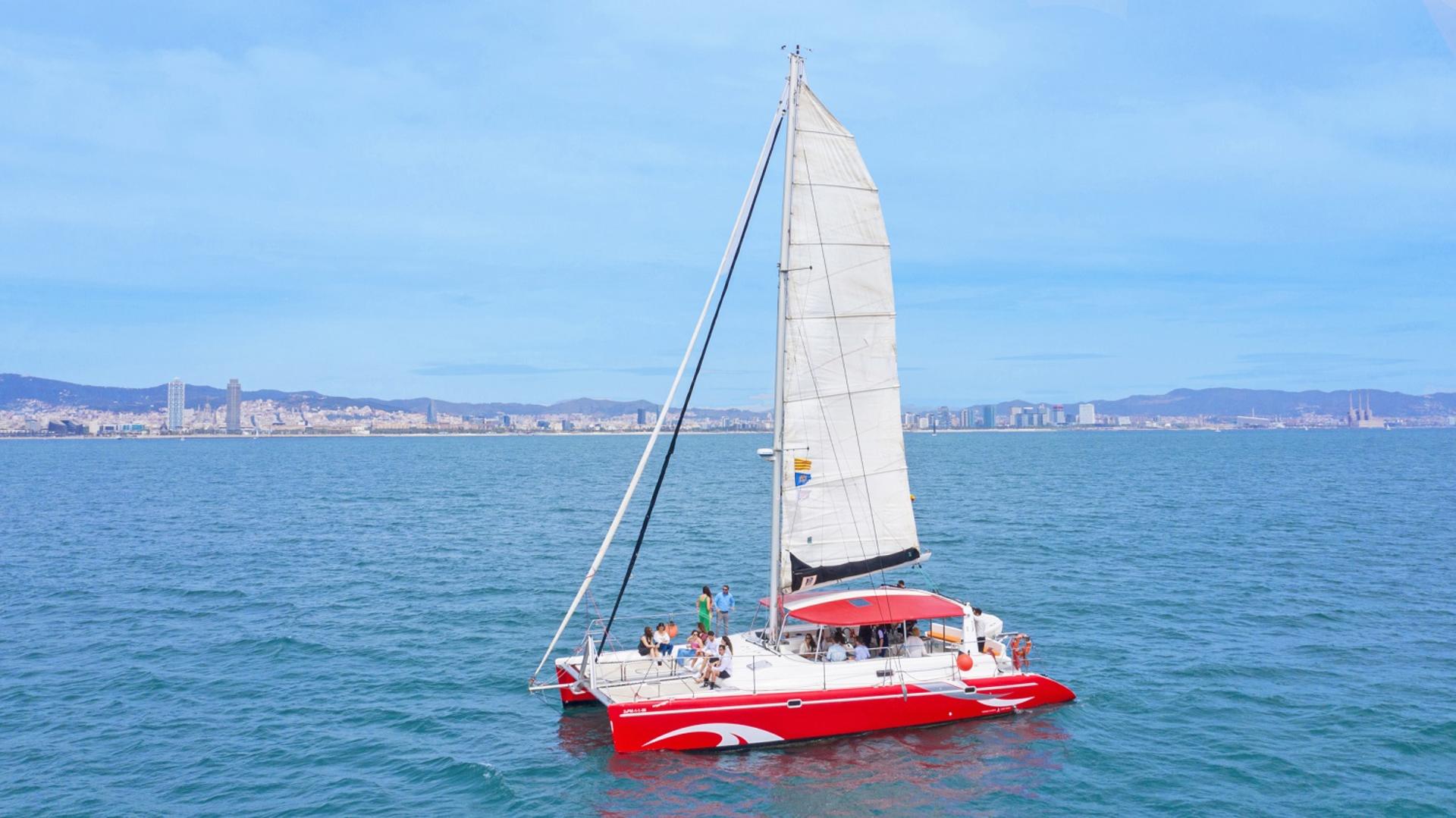 Day or Sunset Catamaran Cruise with Tapas & Drinks from Barcelona - Thumbnail 13