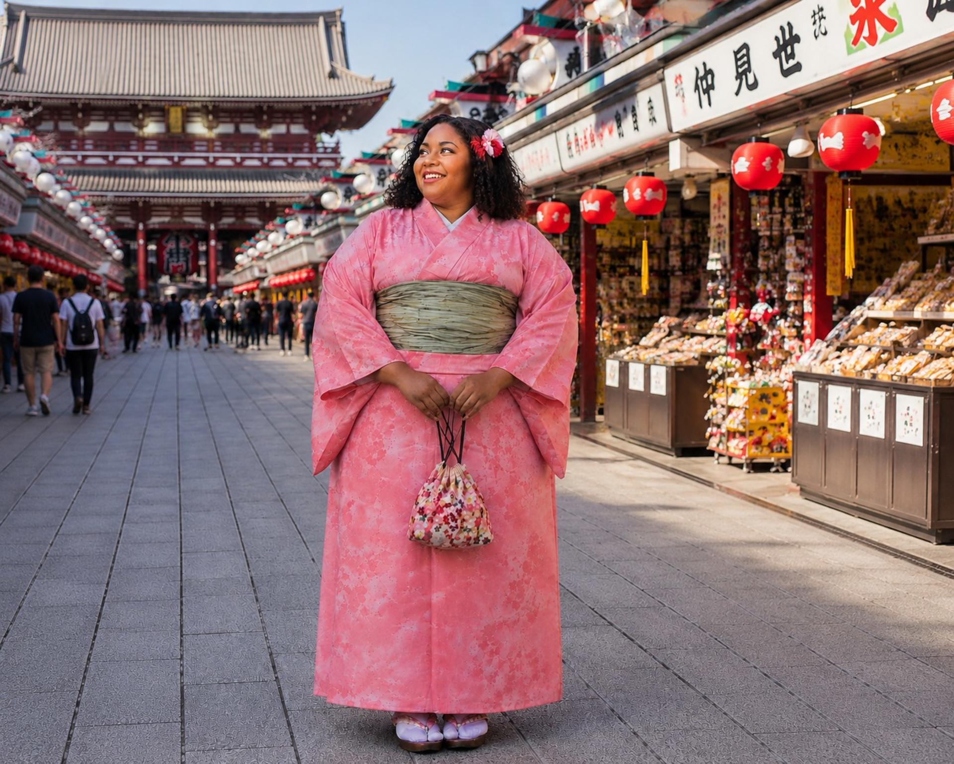 Plus Size Kimono Rental and photo shoot in Tokyo  - Thumbnail 2