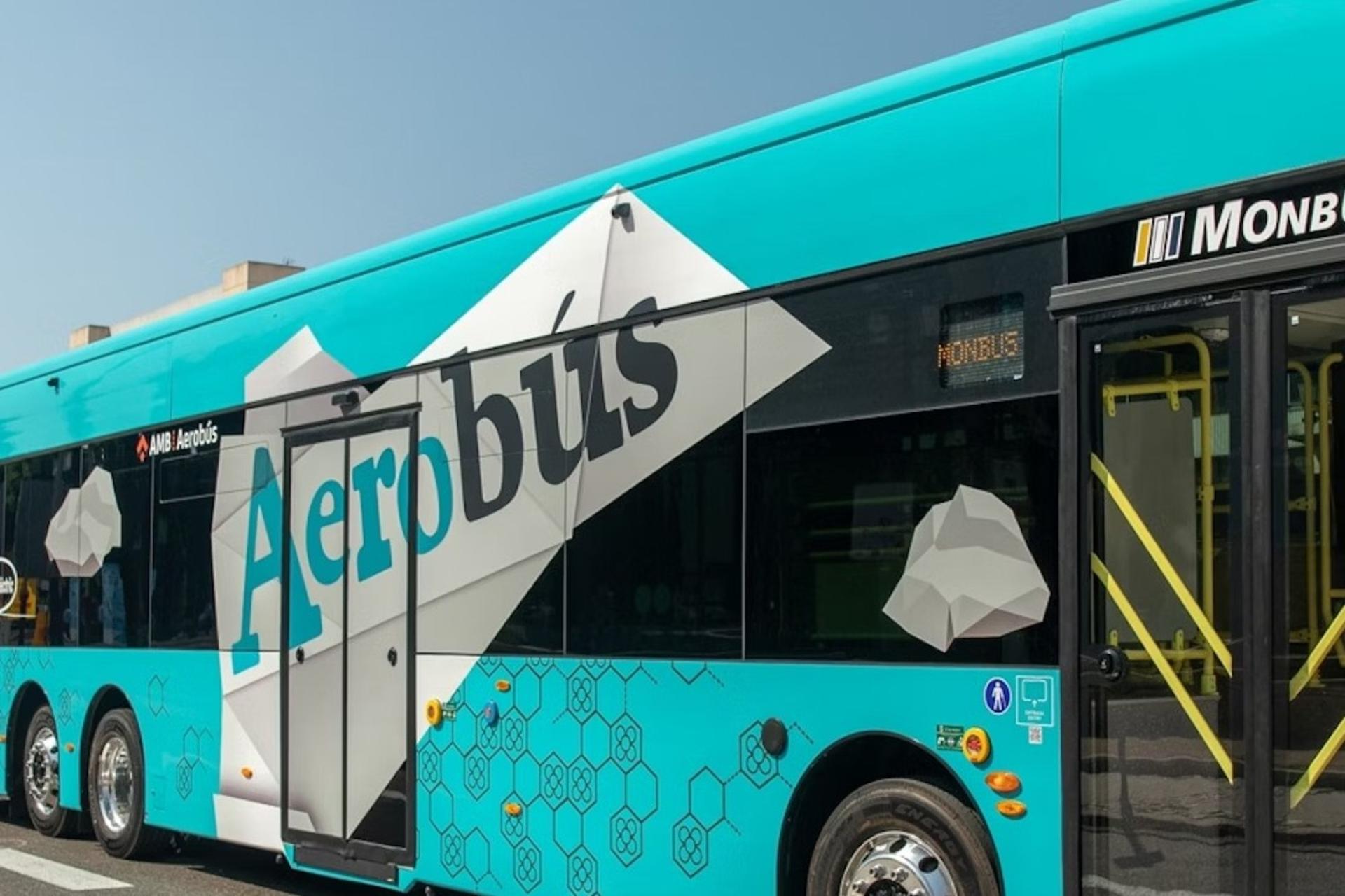 Barcelona Airport Aerobus with city audio guide app - Image 1